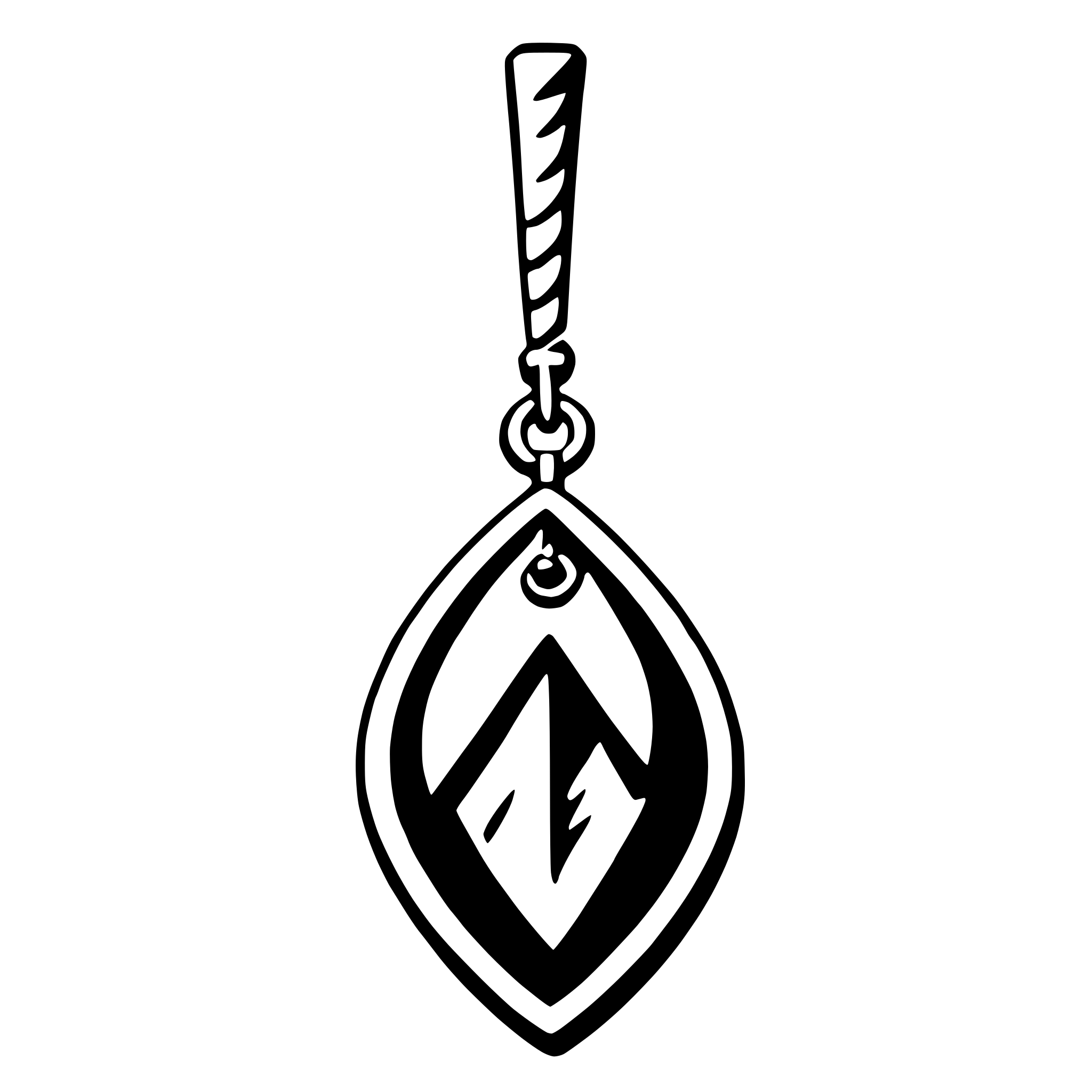 AI-generated SVG of a pendant