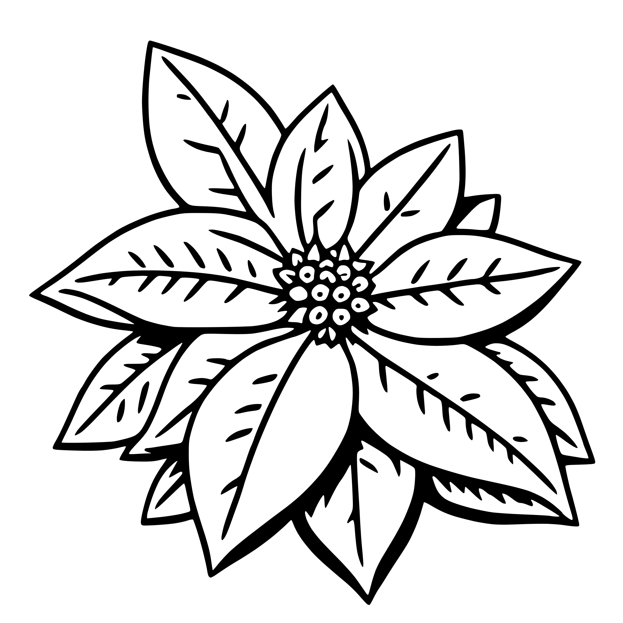 AI-generated SVG of a poinsettia