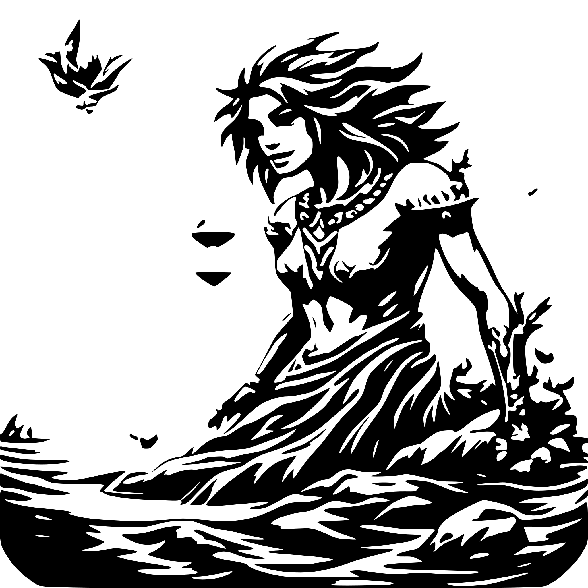 AI-generated SVG of 'water elemental fantasy'