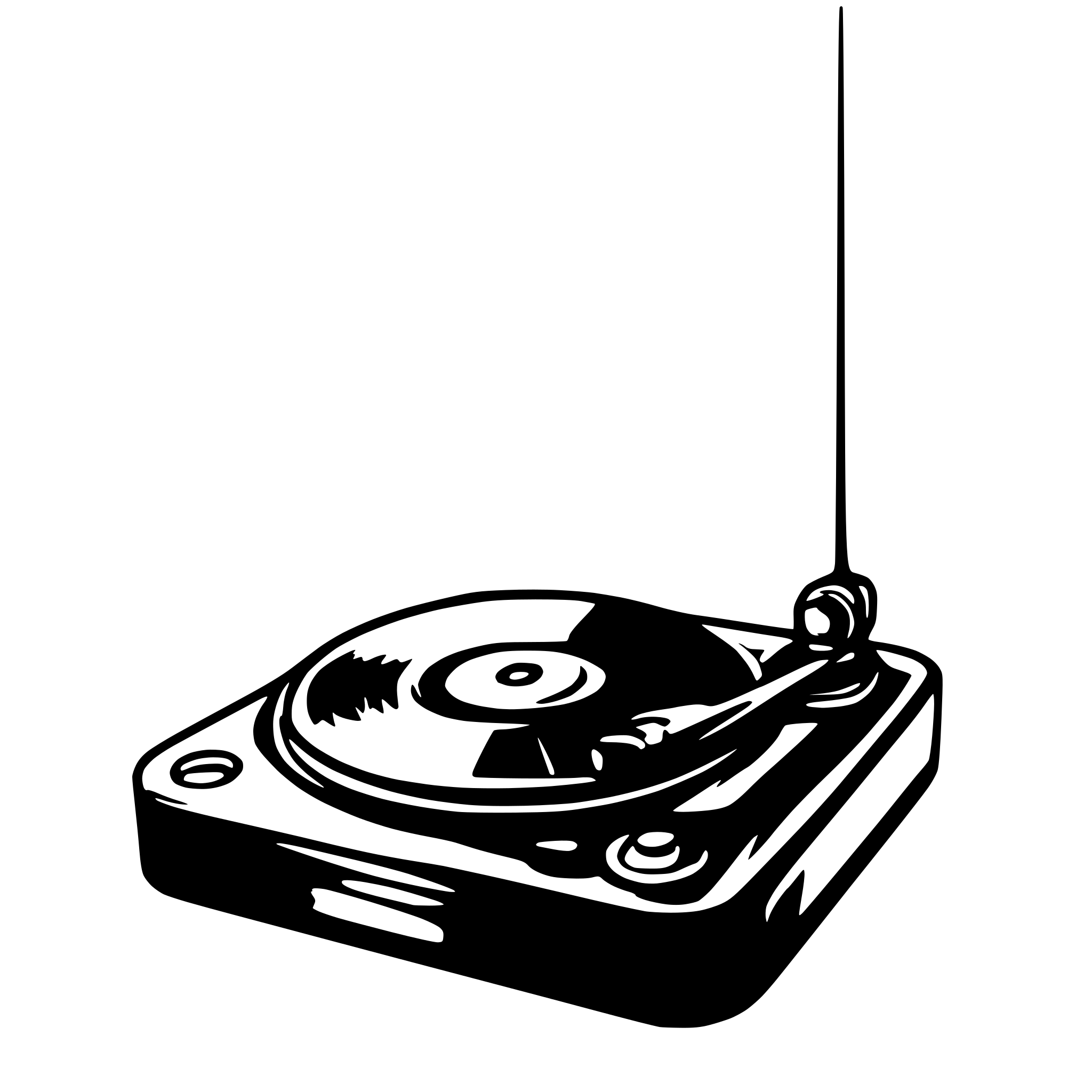 AI-generated SVG of a turntable