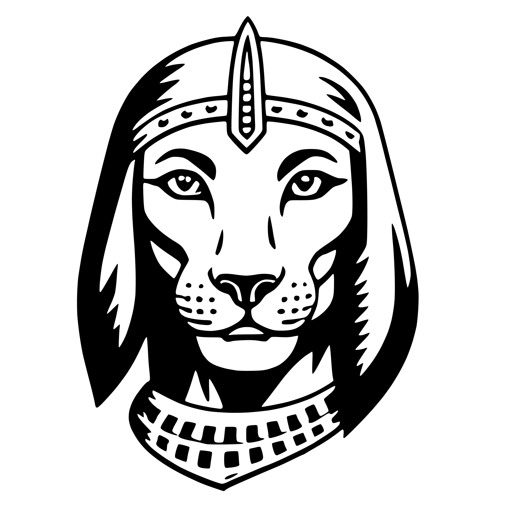AI-generated SVG of a sekhmet