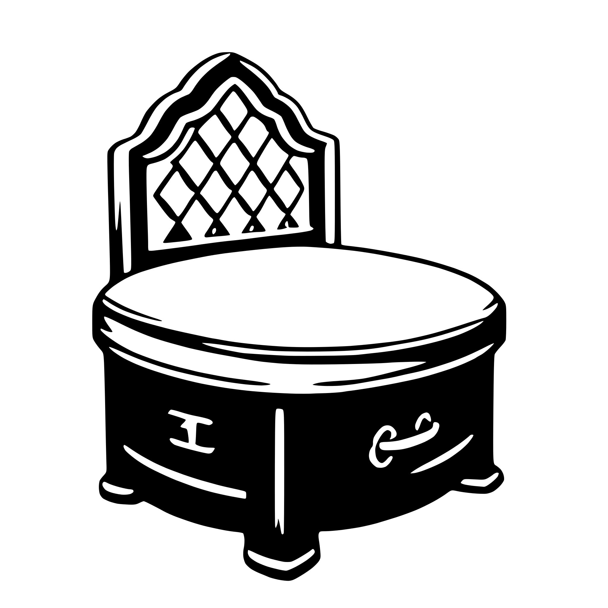 AI-generated SVG of 'ottoman'