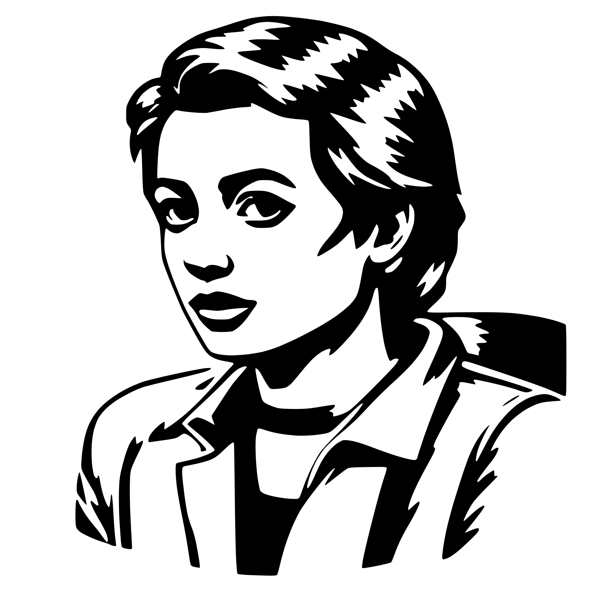 AI-generated SVG of a young done