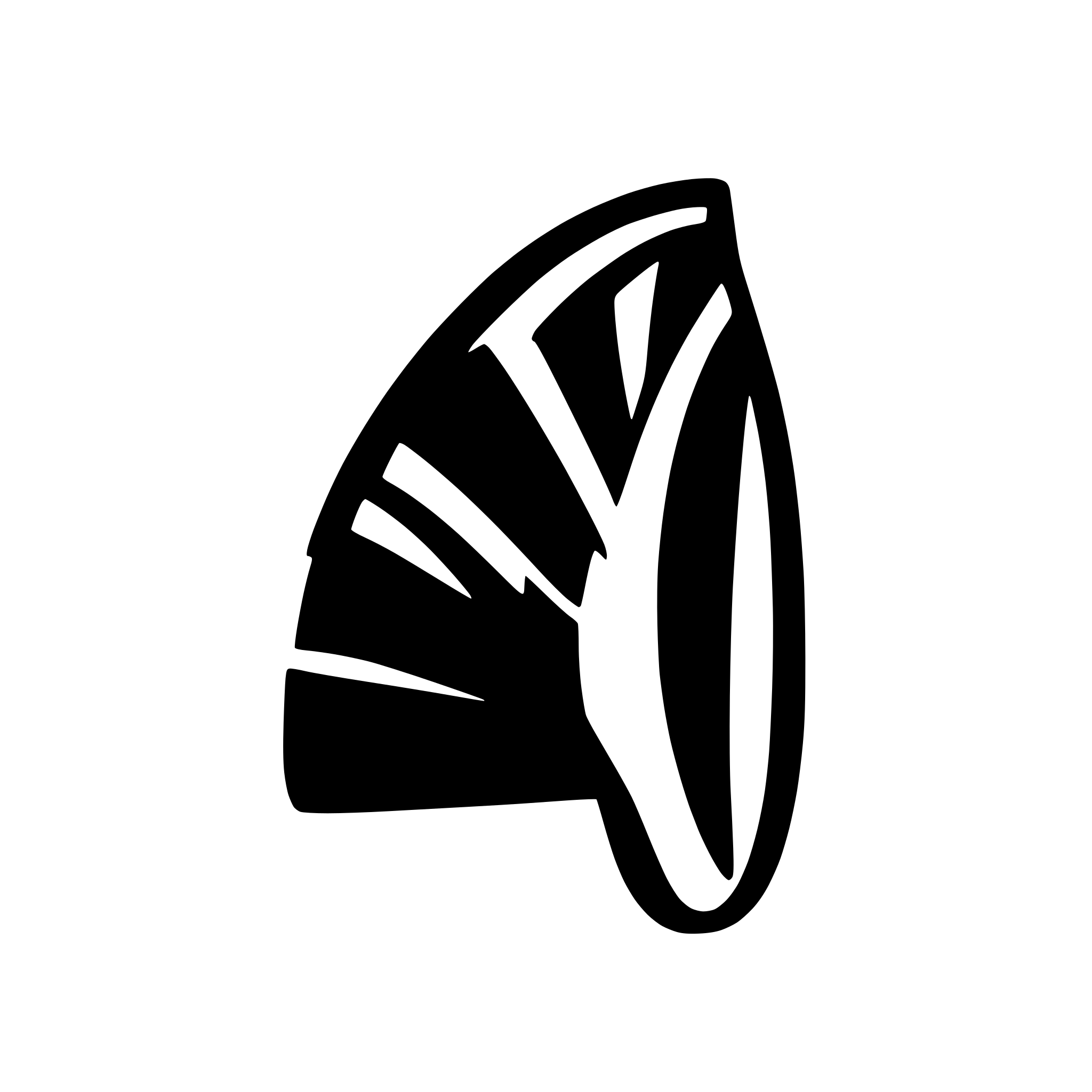 AI-generated SVG of a A curved shard resembling a segment of a dragon’s tail