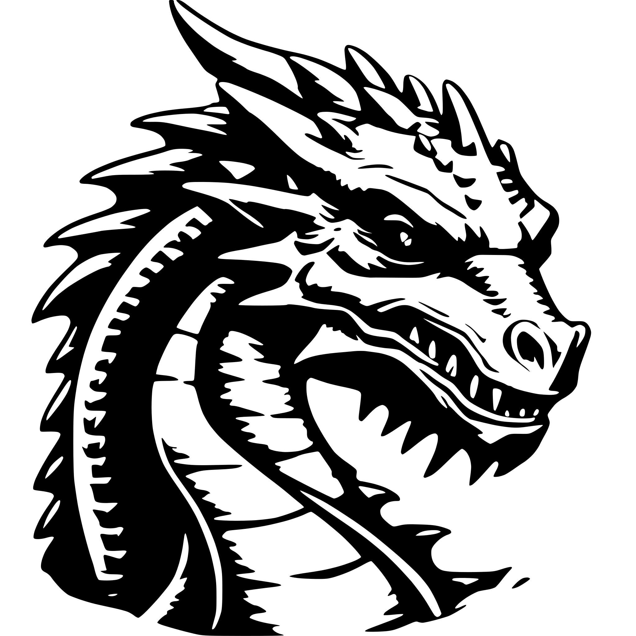 AI-generated SVG of 'red dragon dungeons and dragons'