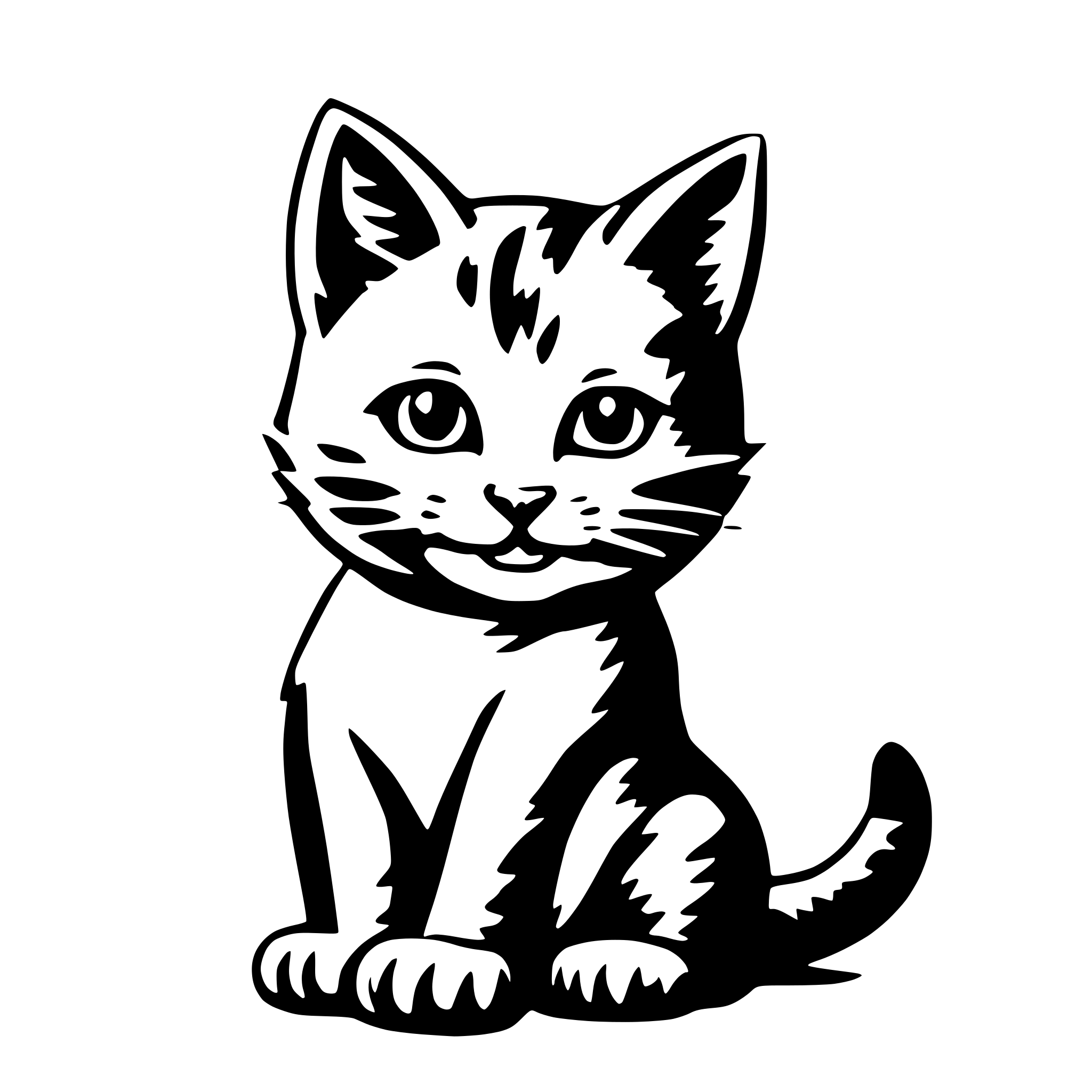 AI-generated SVG of 'cheerful kitten'
