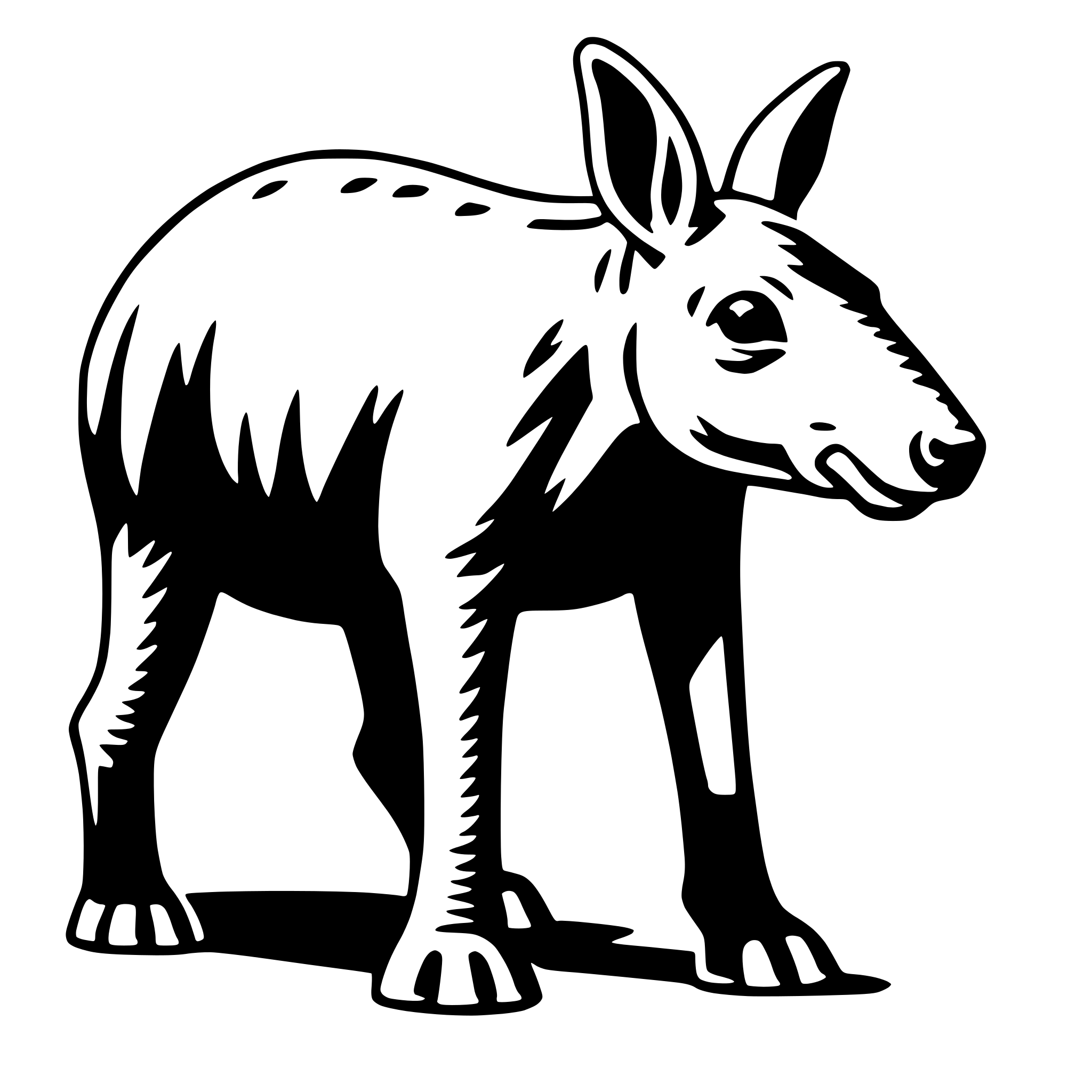 AI-generated SVG of 'aardvark'