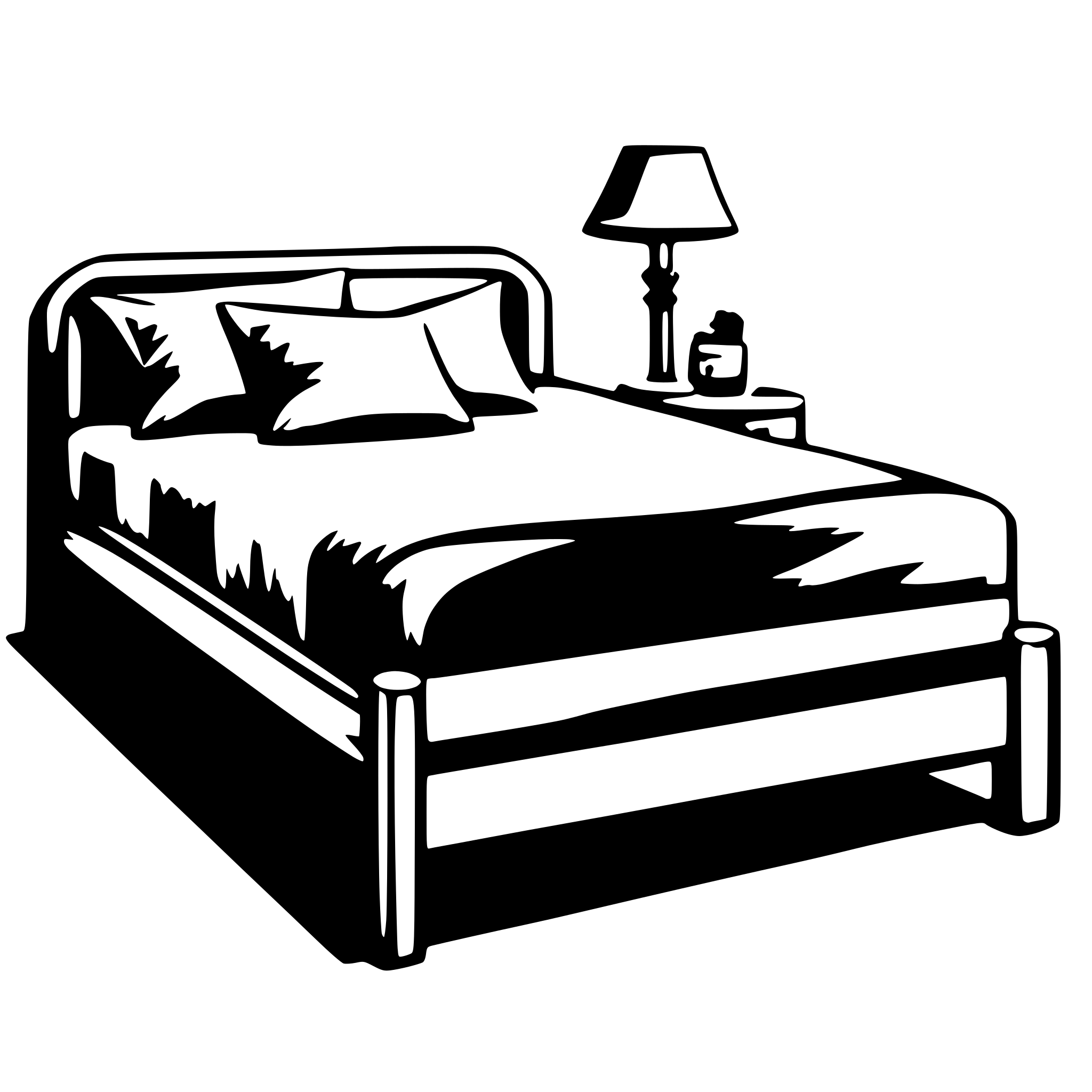 AI-generated SVG of 'a bed'