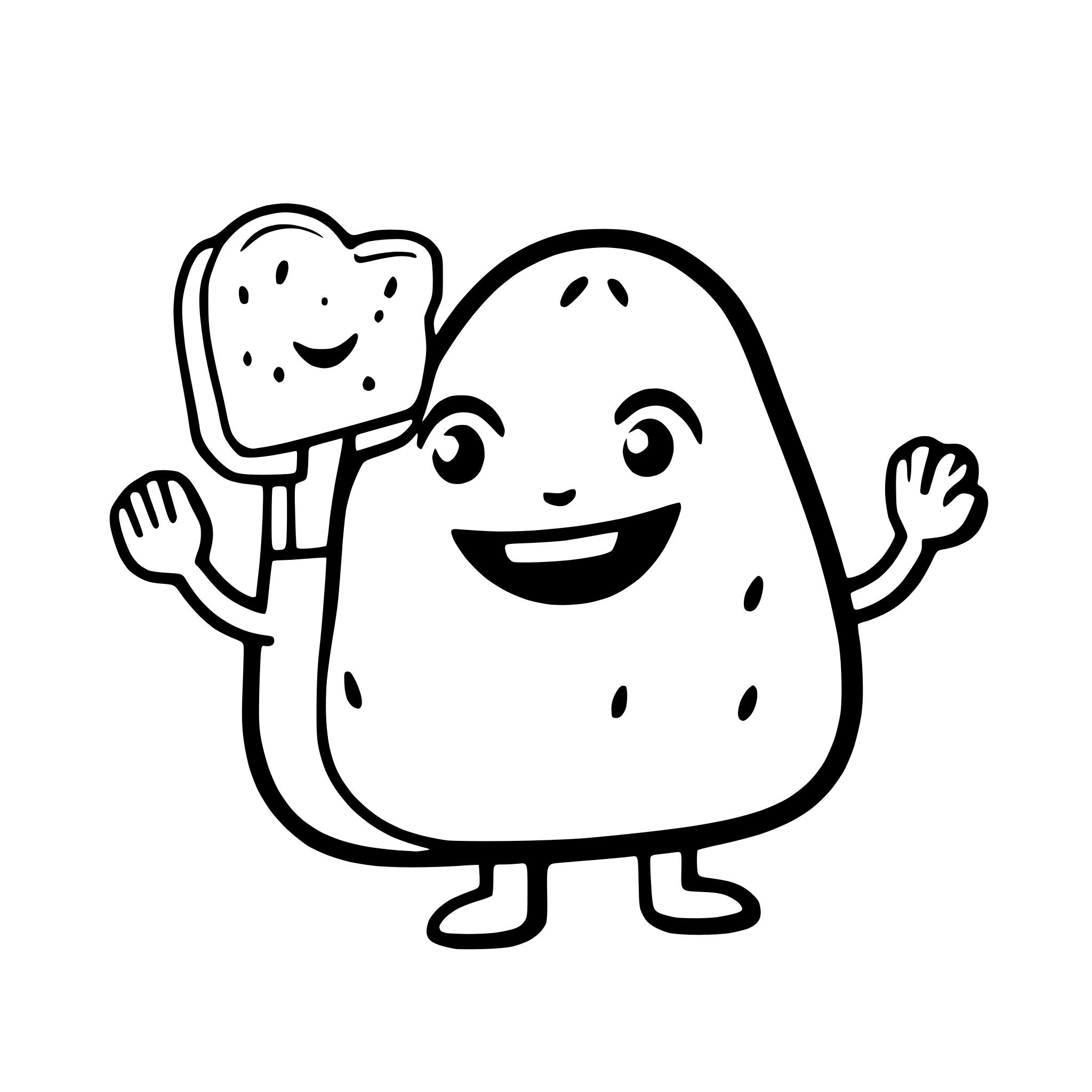 AI-generated SVG of a a happy avocado holding hands with a piece of toast AI-generated SVG of a a happy avocado holding hands with a piece of toast