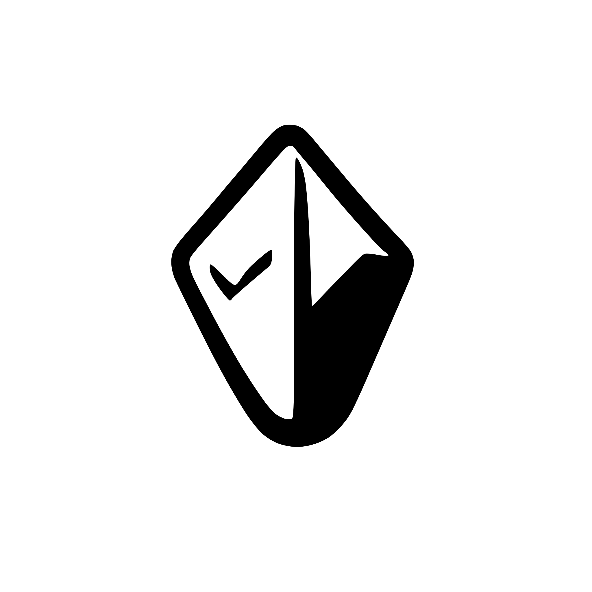 AI-generated SVG of a T,  F
