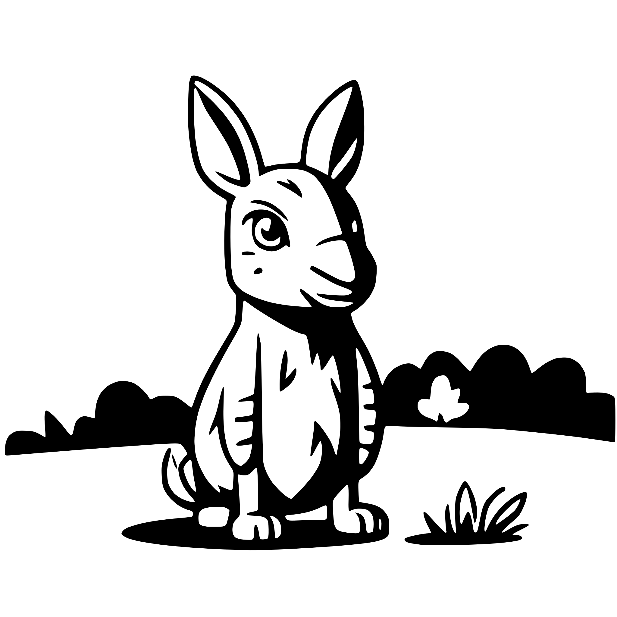 AI-generated SVG of a Create a cartoon-style vector scene of a confident hare standing next to a calm tortoise in a grassy