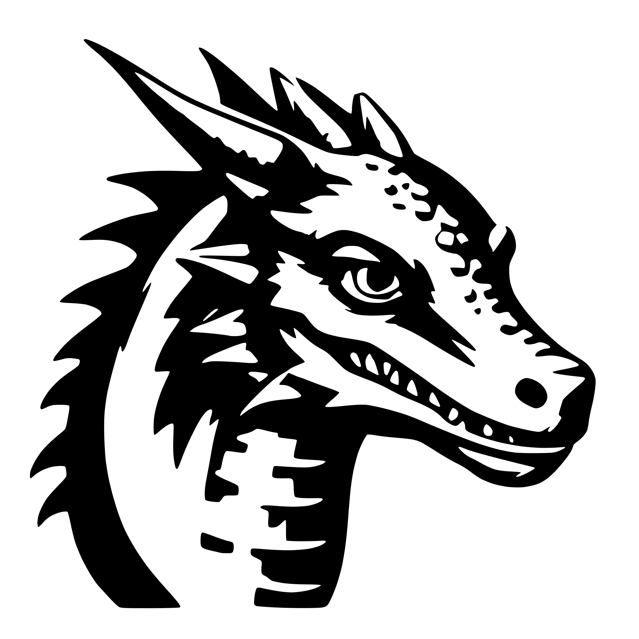 AI-generated SVG of a dragon
