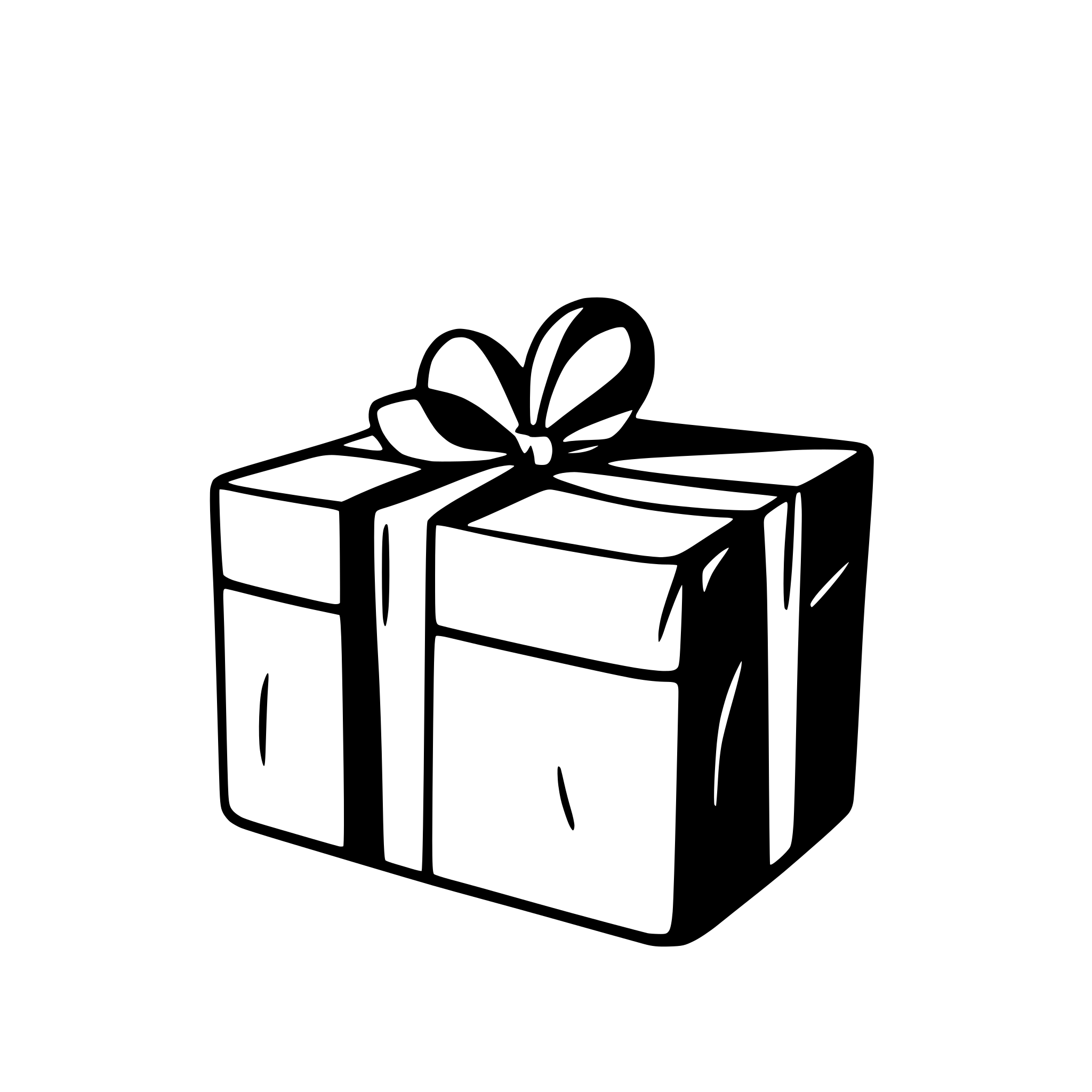 AI-generated SVG of a present box