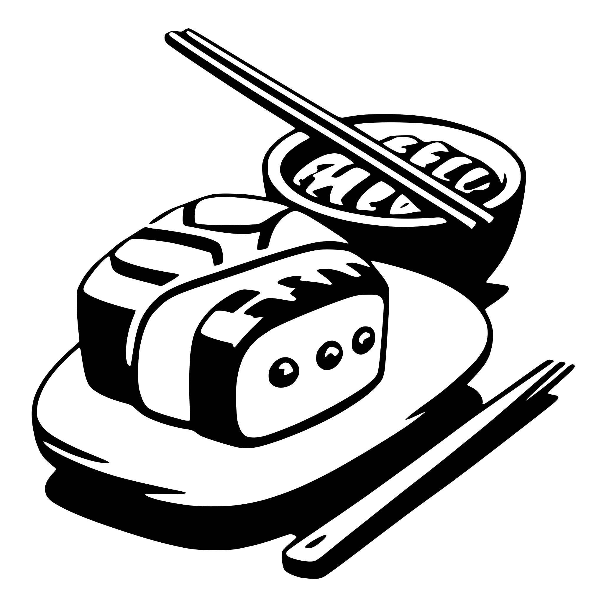 AI-generated SVG of a sushi and chopsticks