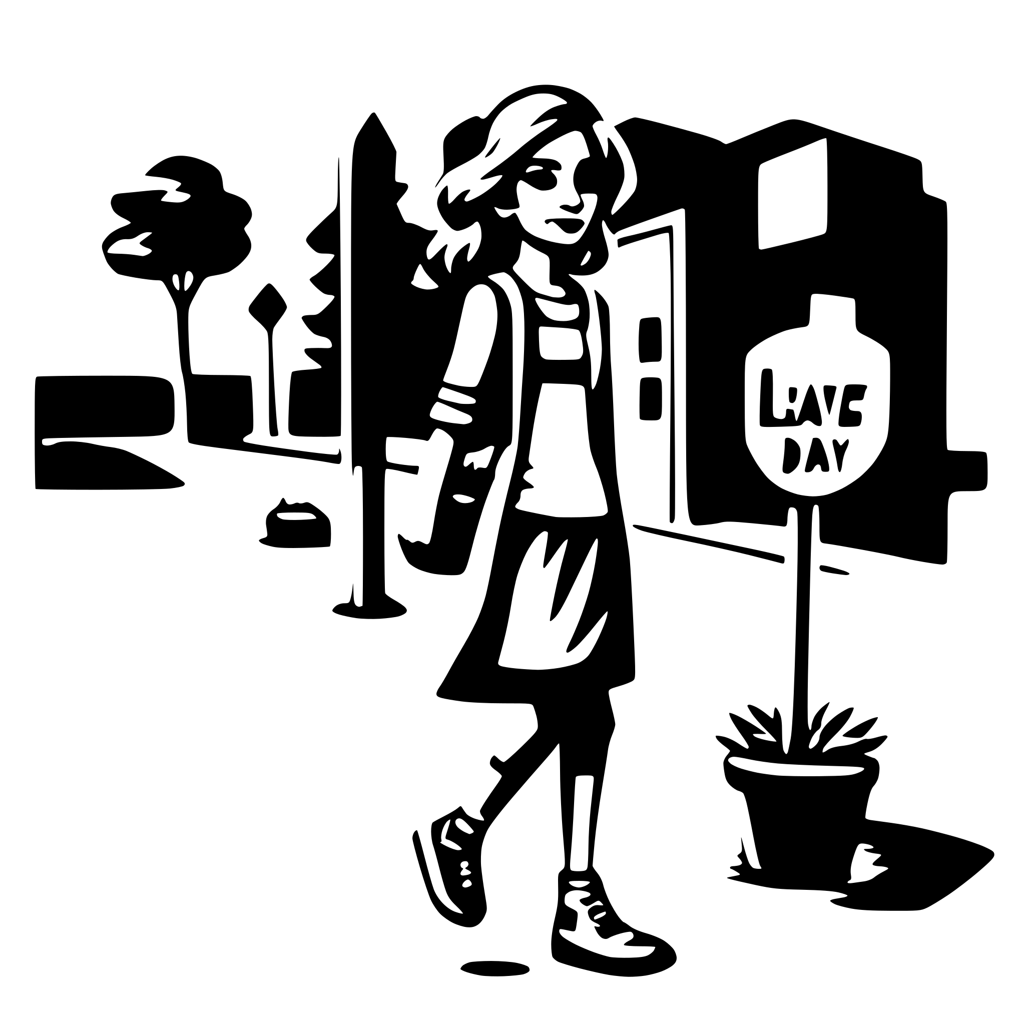 AI-generated SVG of a half day leave