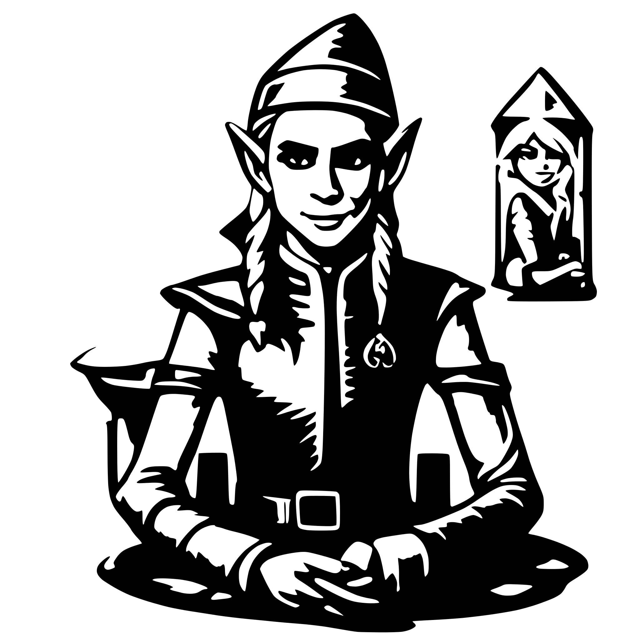 AI-generated SVG of a elf mtg