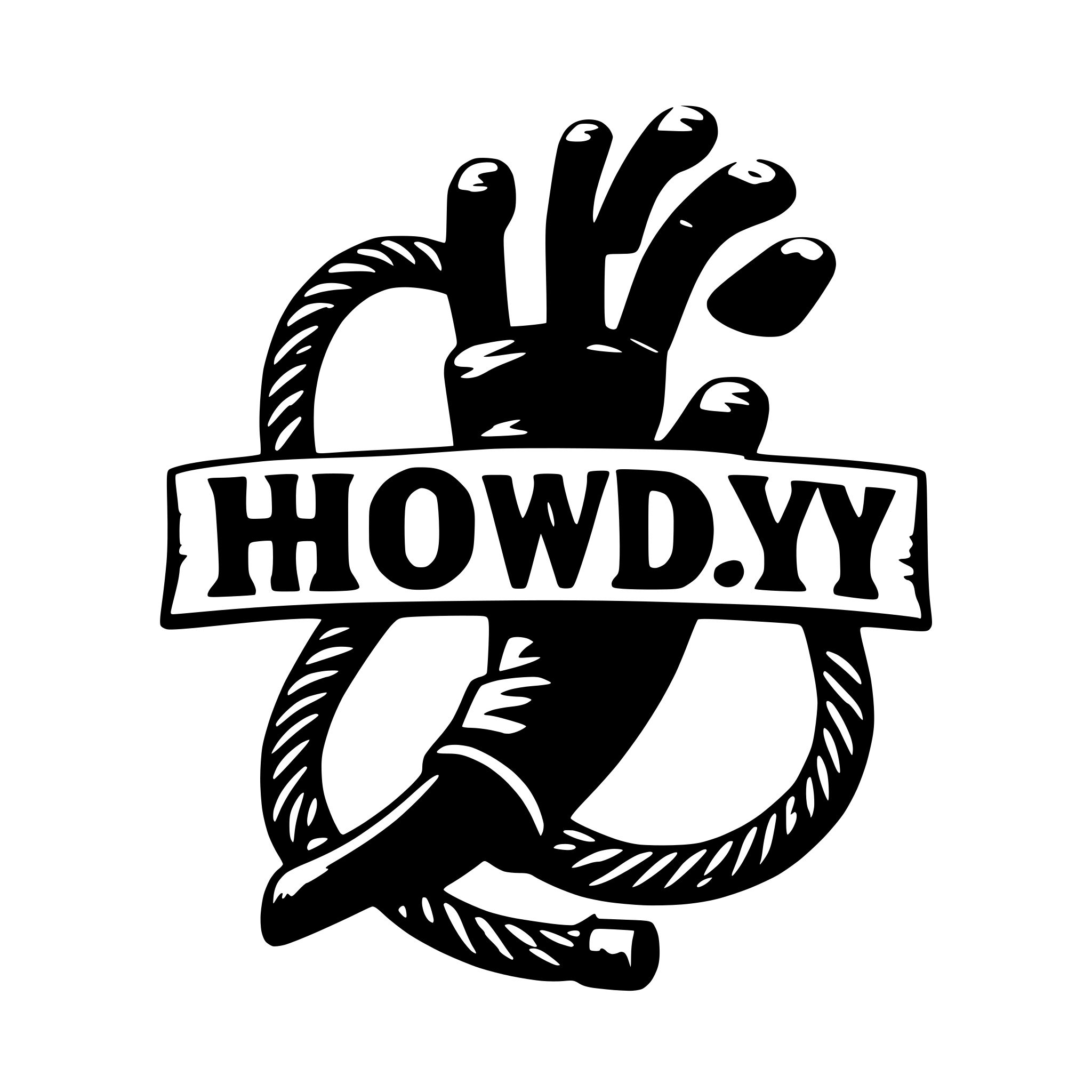 AI-generated SVG of a howdy written in rope pattern