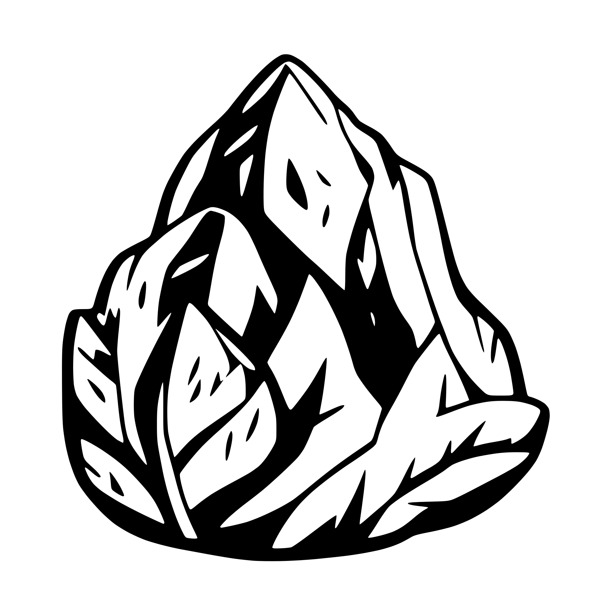AI-generated SVG of a leaves drawn inside a mountain