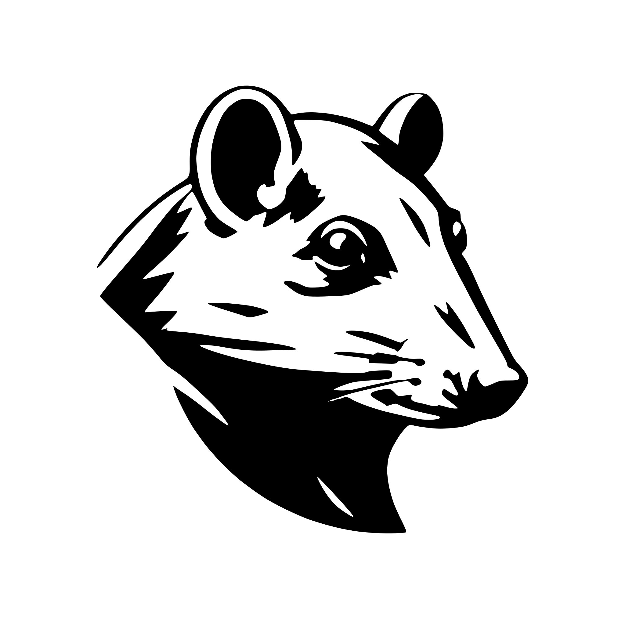 AI-generated SVG of a rat head