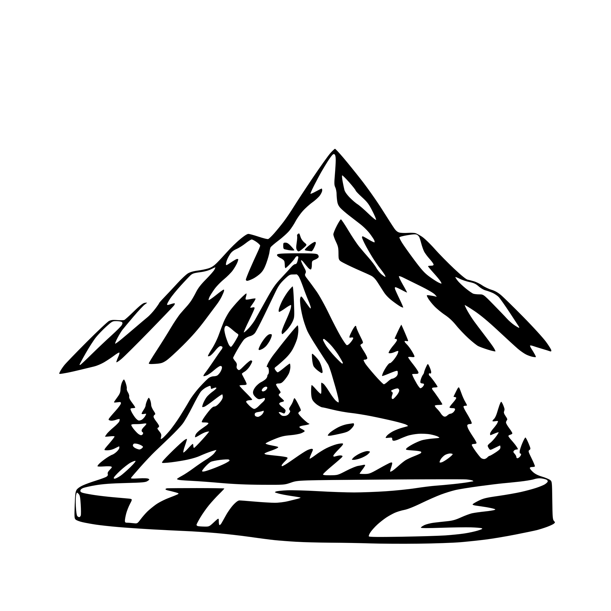 AI-generated SVG of a a medal holder with a snow mountain