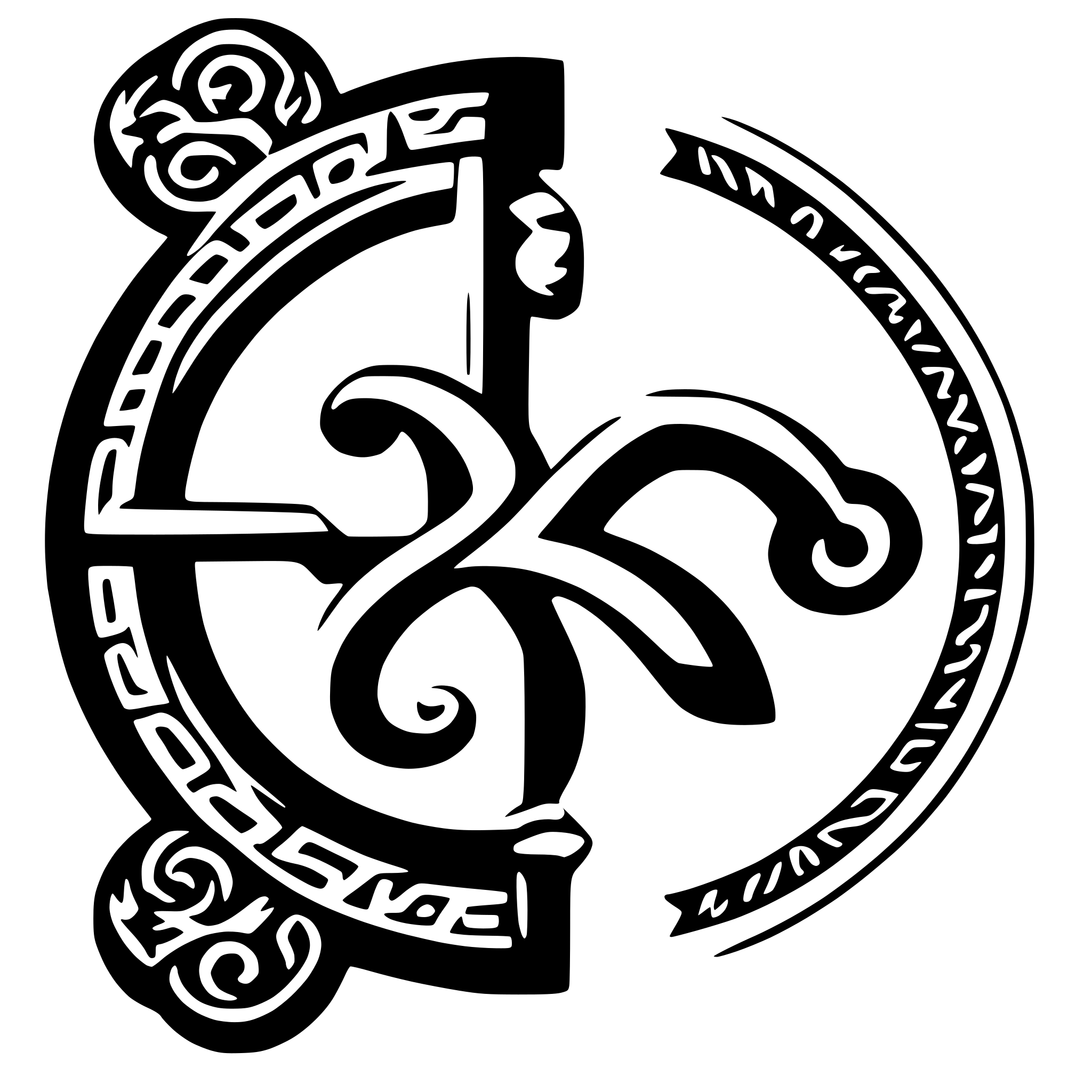 AI-generated SVG of a Triskele