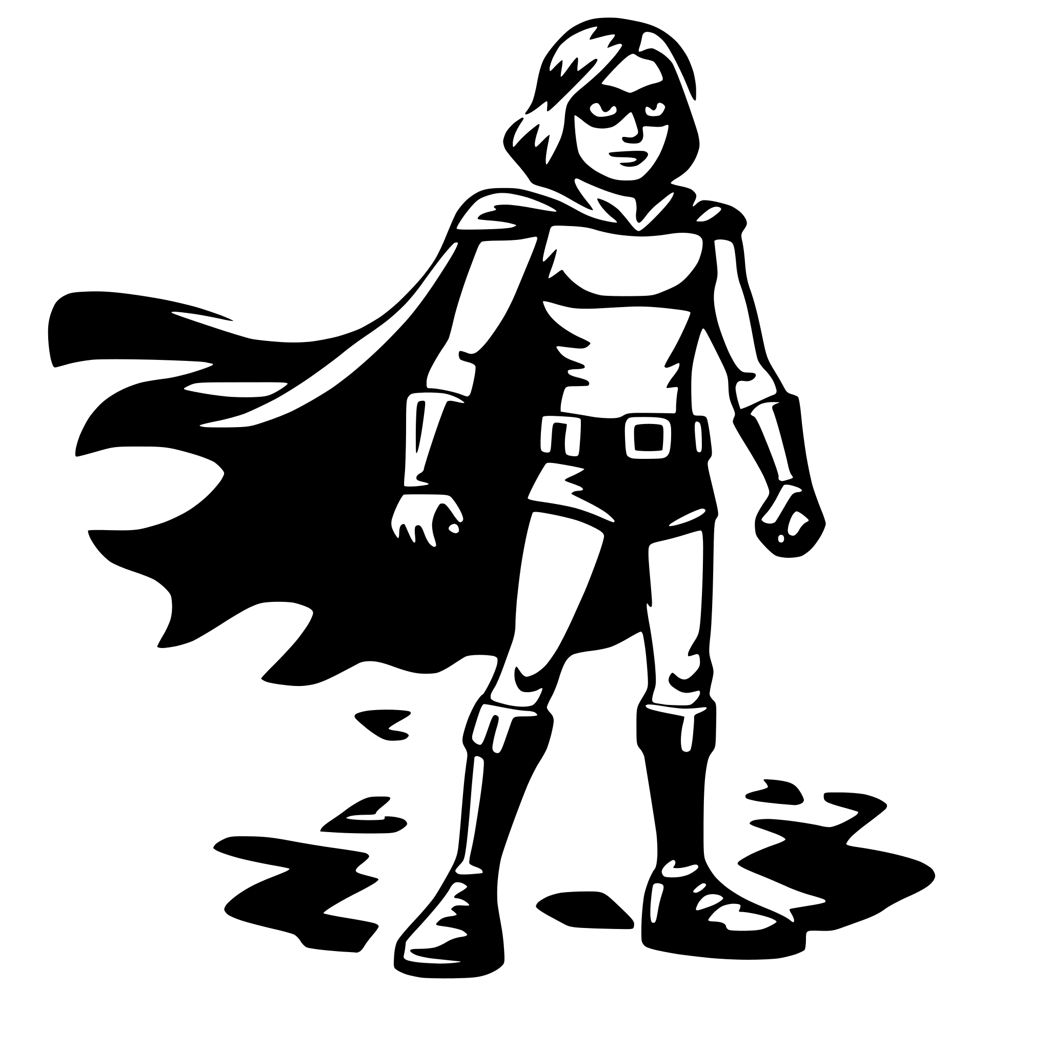 AI-generated SVG of a superhero