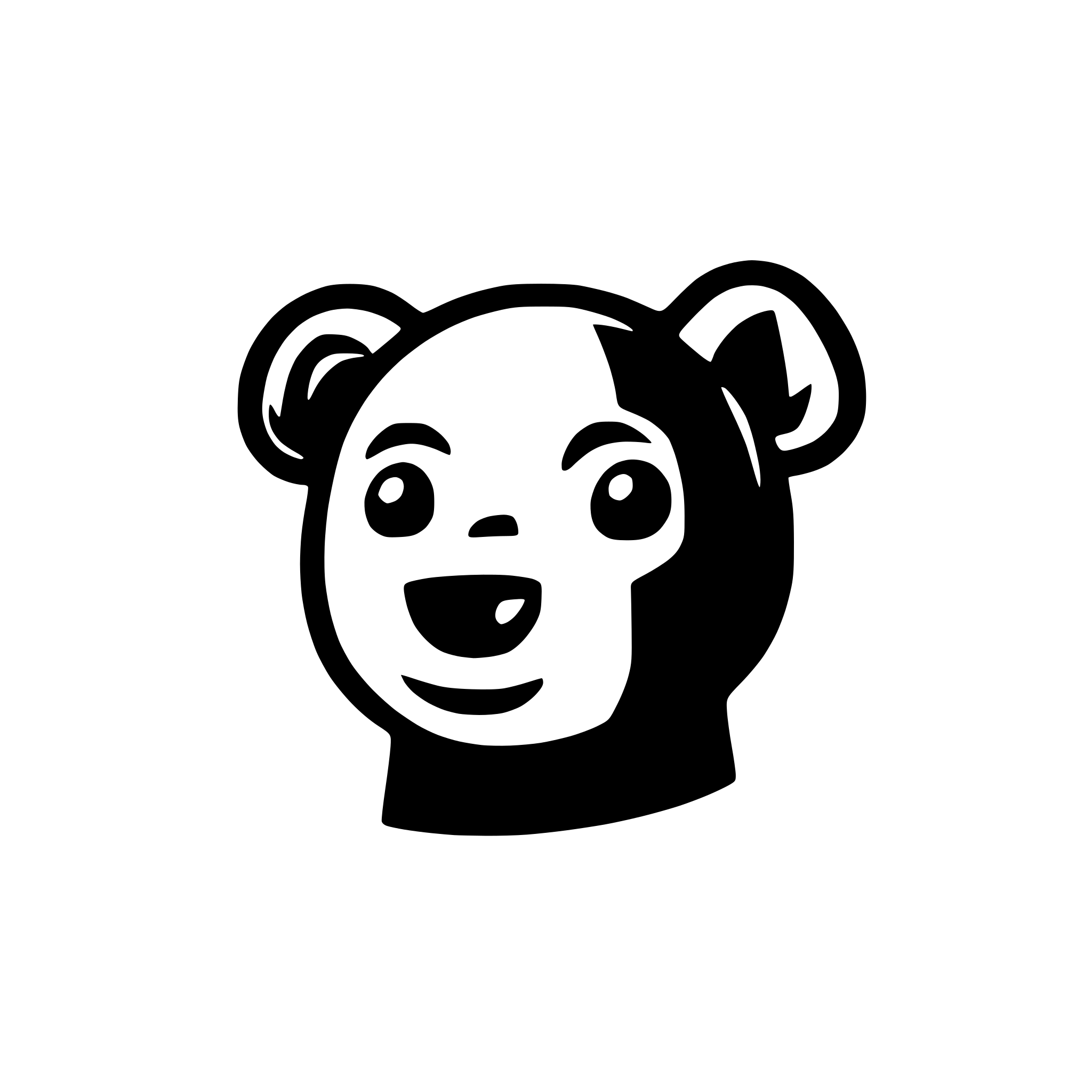 AI-generated SVG of 'dog face'