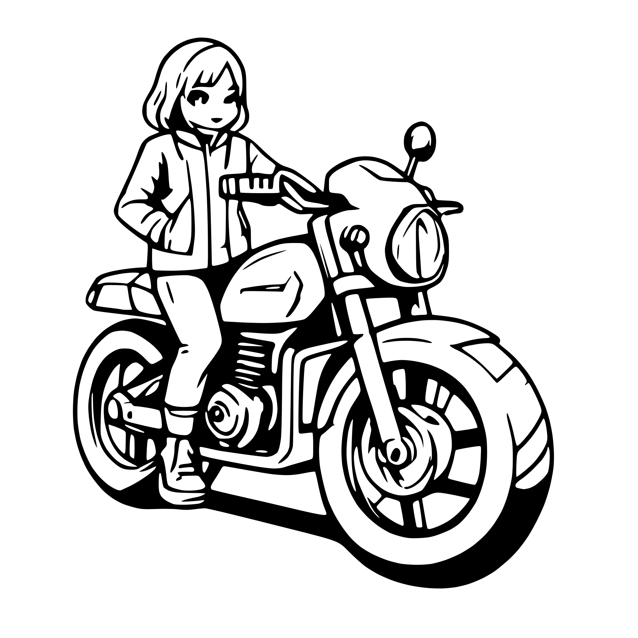AI-generated SVG of 'motorcylcle'