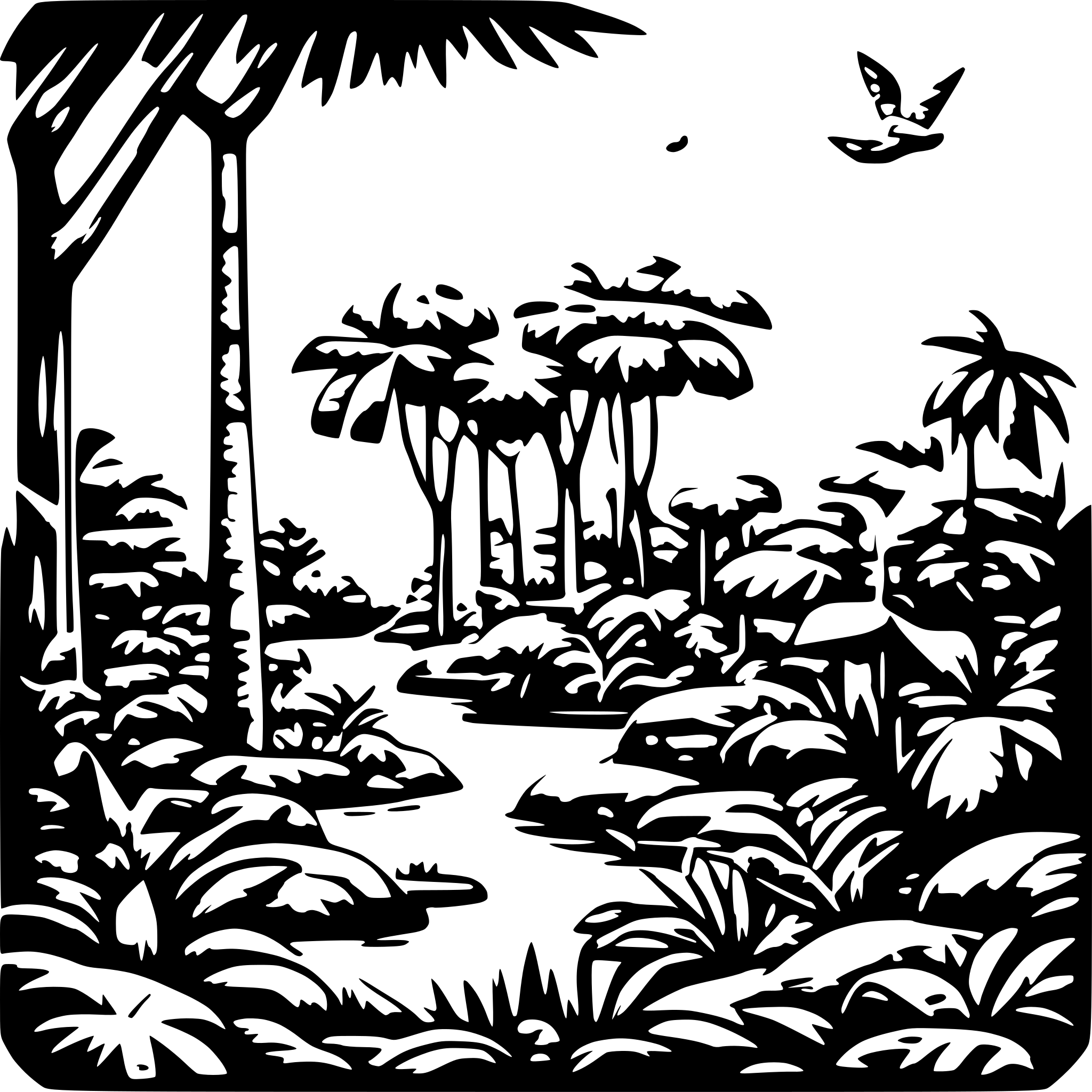 AI-generated SVG of 'jungle animals ecosystem'