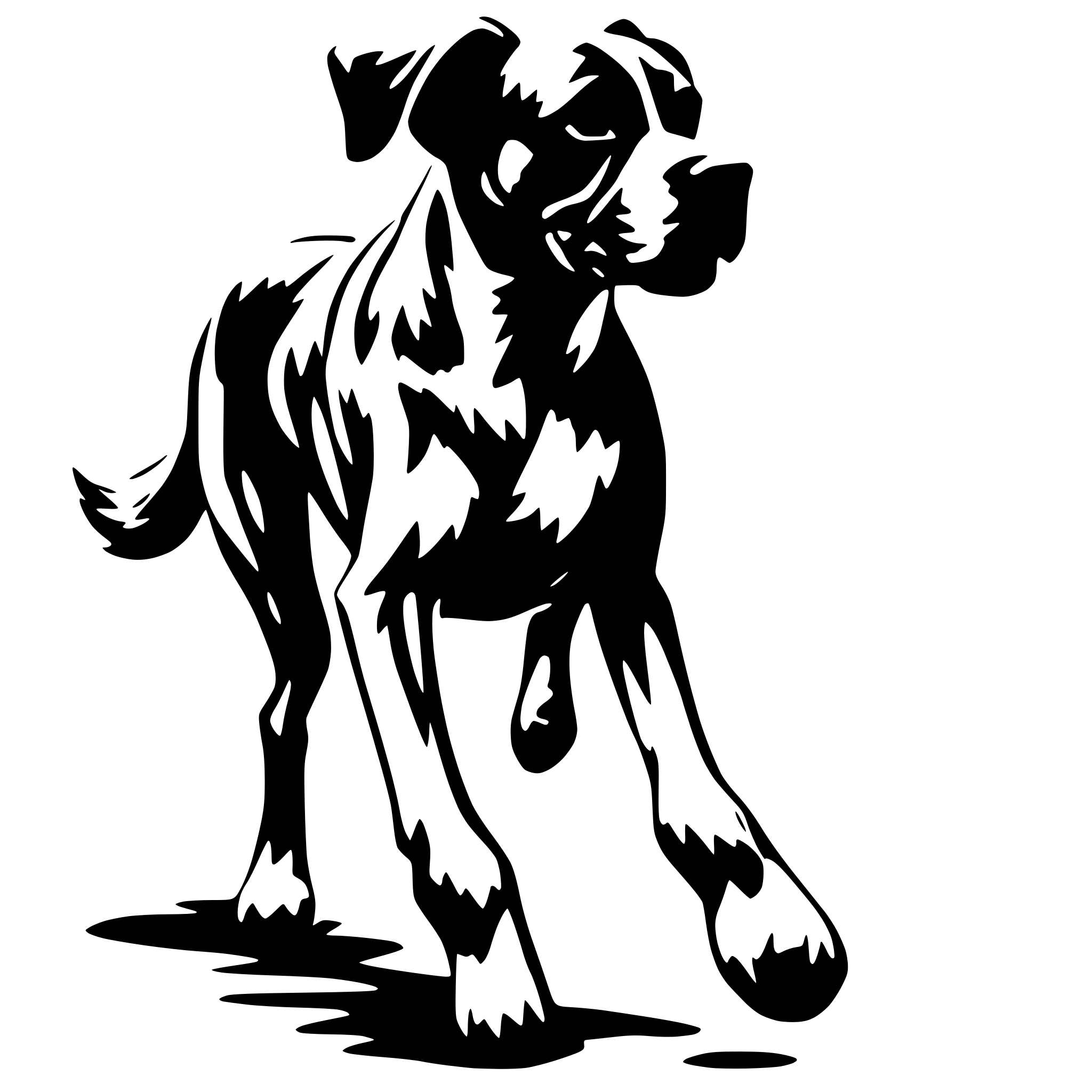 AI-generated SVG of 'boxer dog running'
