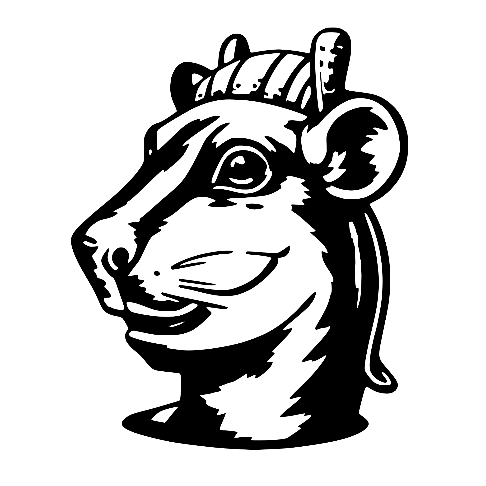AI-generated SVG of a mix with rat face and ai Sparkles