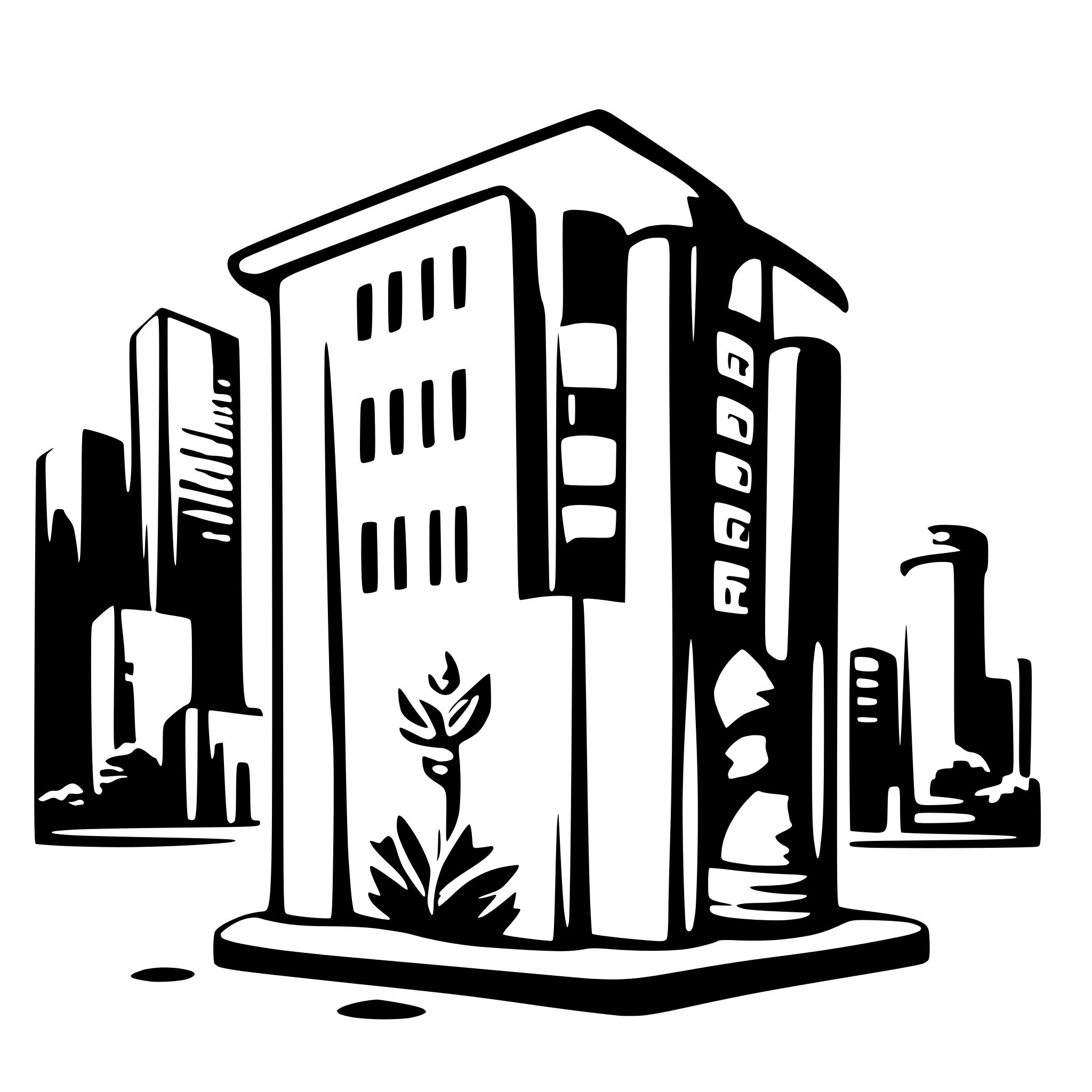 AI-generated SVG of a Investment Bank in white