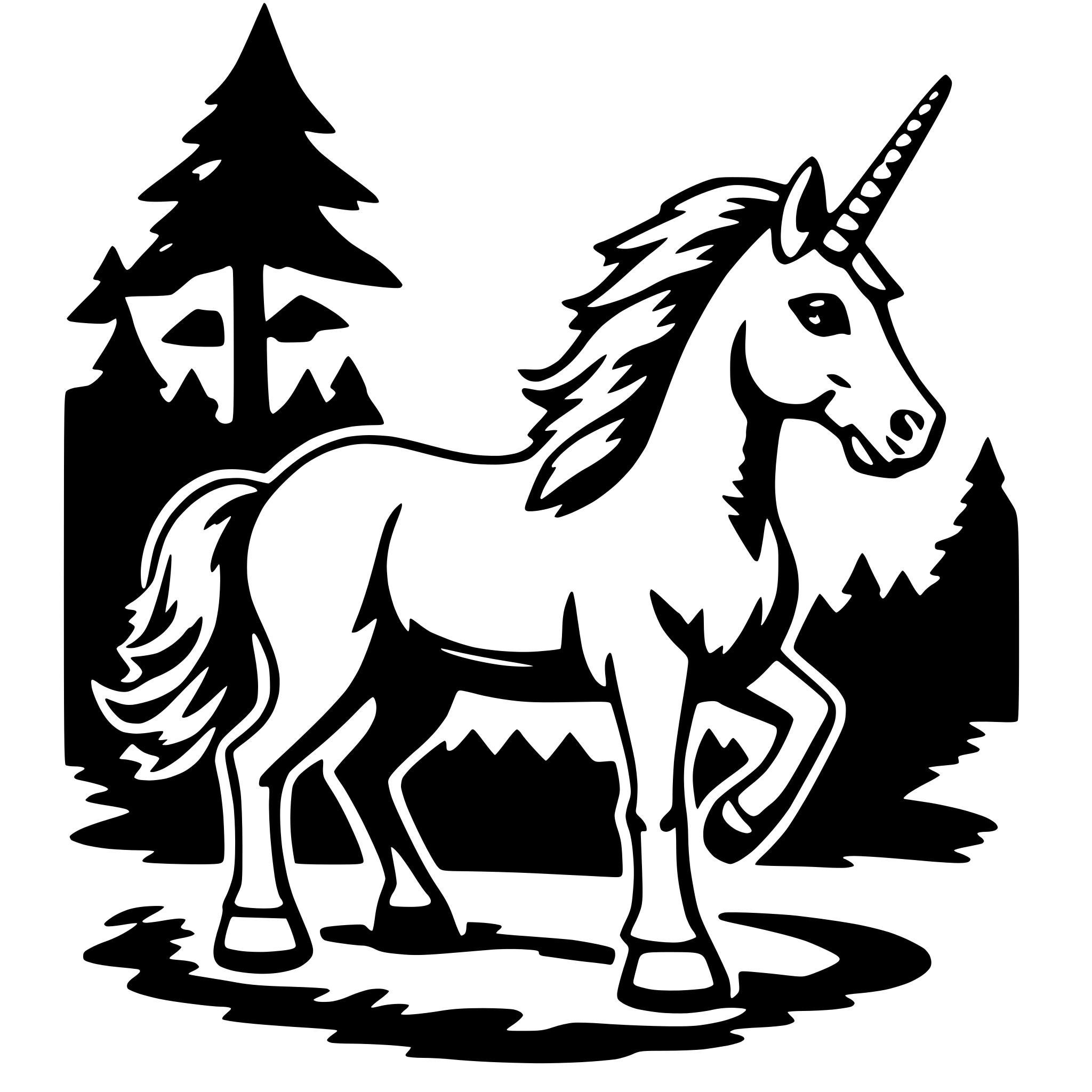 AI-generated SVG of a unicorn