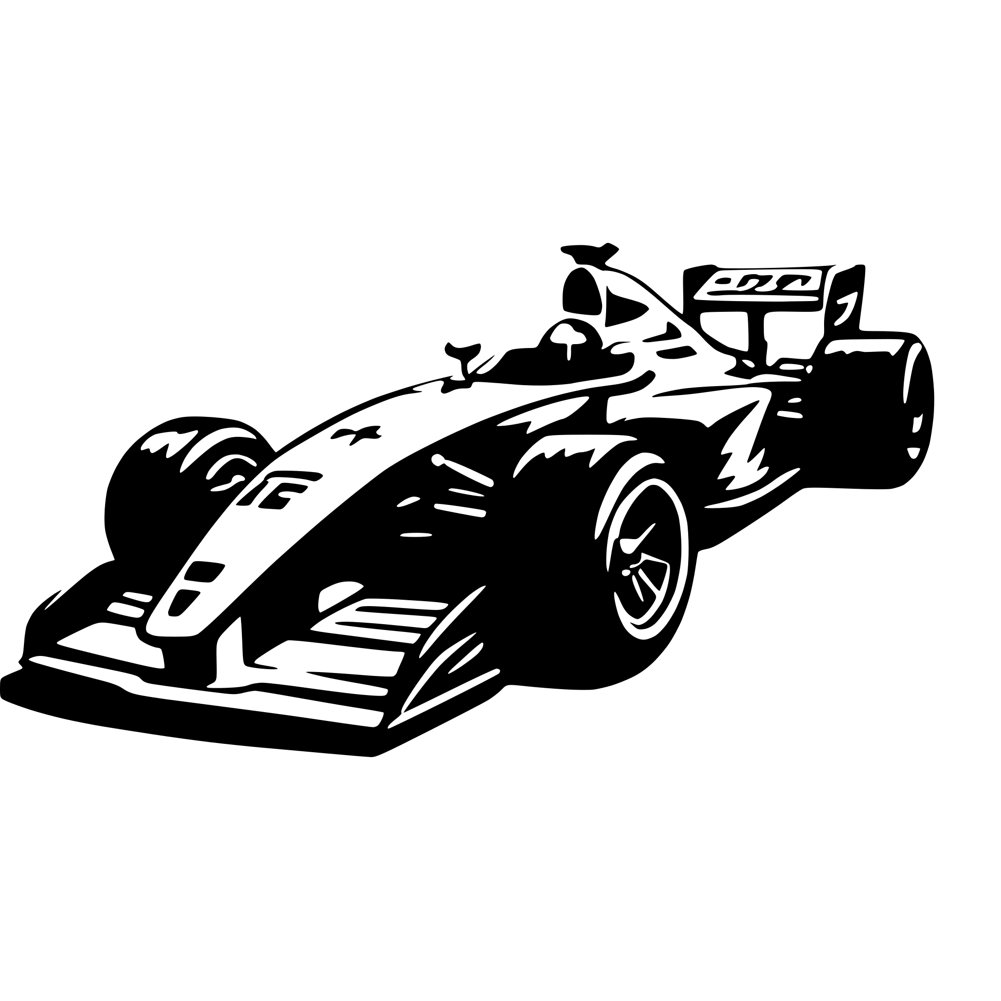 AI-generated SVG of a speeding f1 car