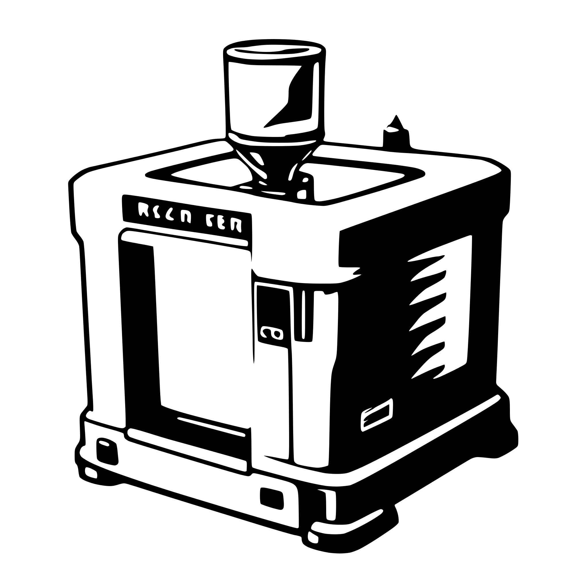 AI-generated SVG of a resin printer