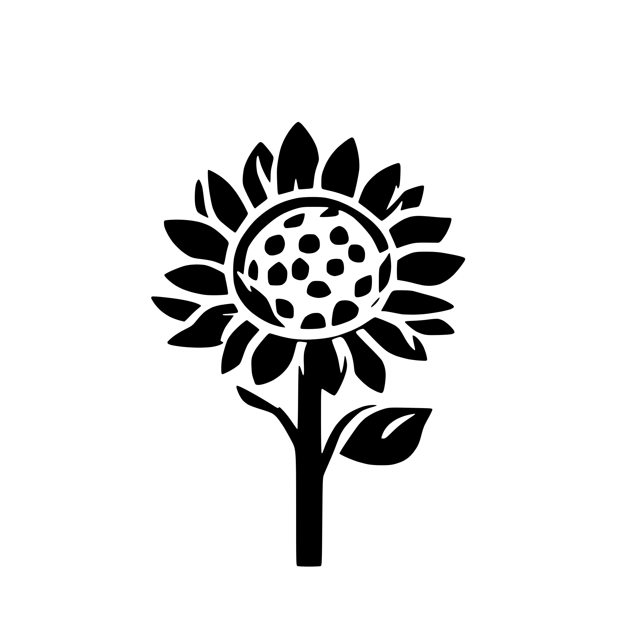 AI-generated SVG of a A basic SVG of a sunflower with a round center and several pointed petals. AI-generated SVG of a A basic SVG of a sunflower with a round center and several pointed petals.