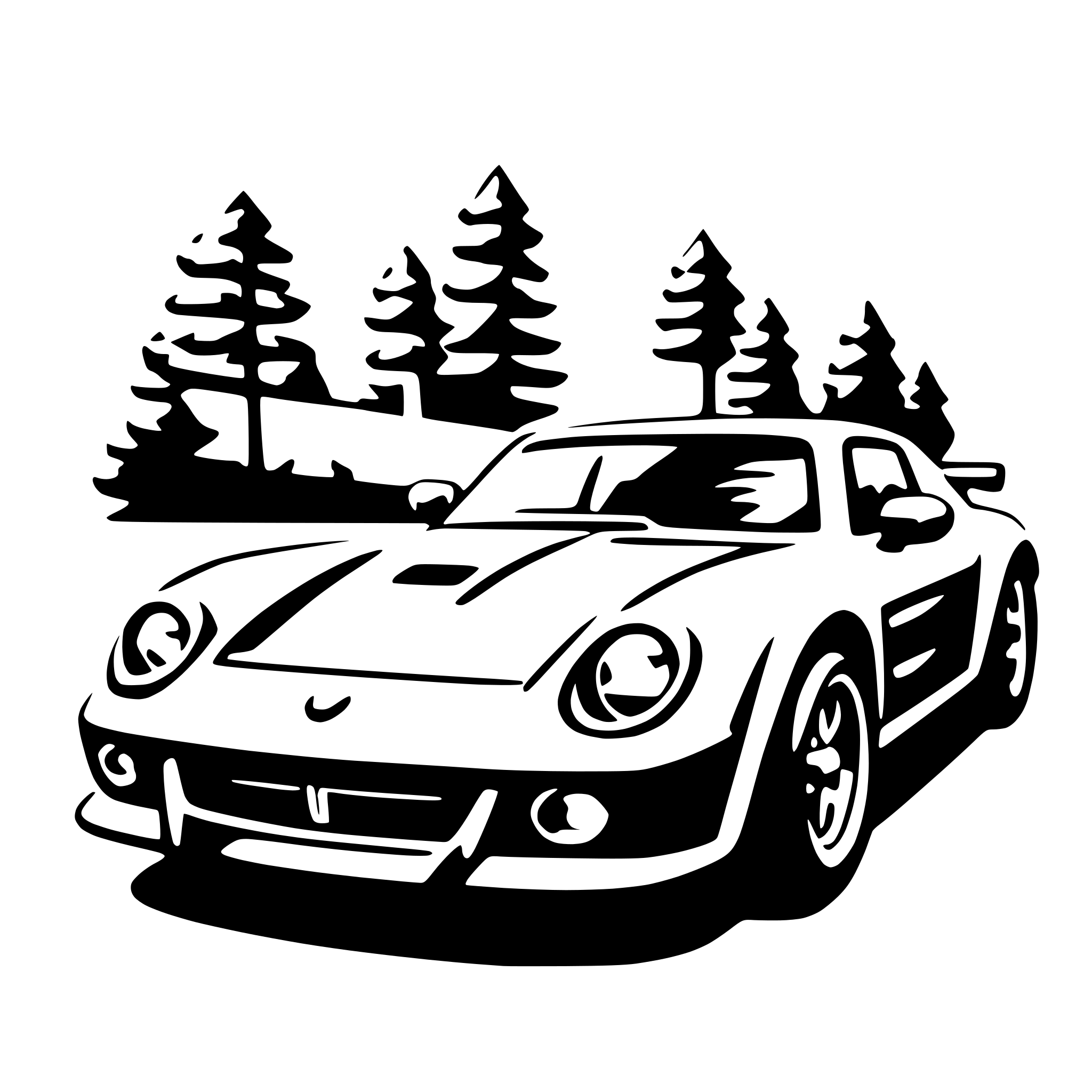 AI-generated SVG of a sports car