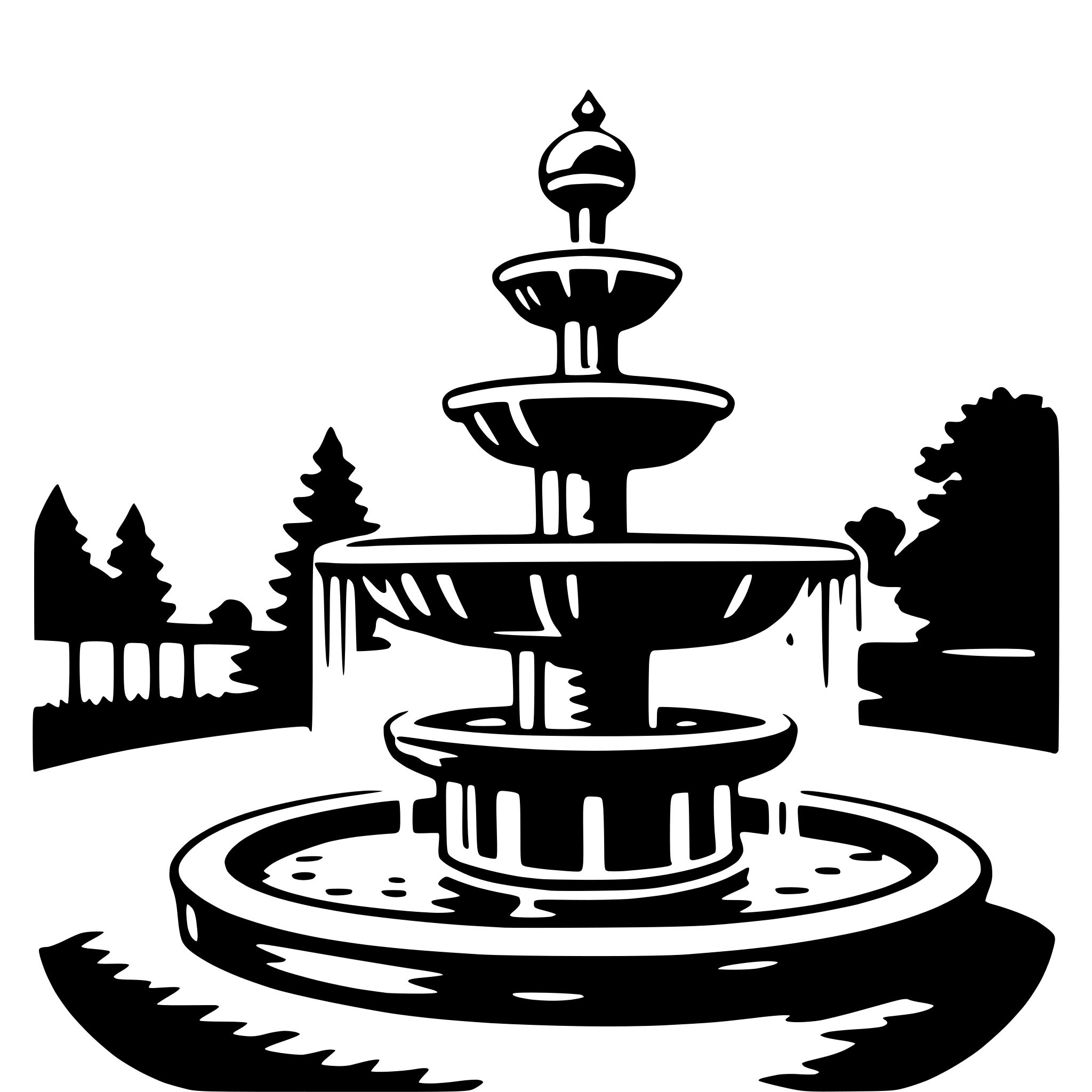 AI-generated SVG of a fountain