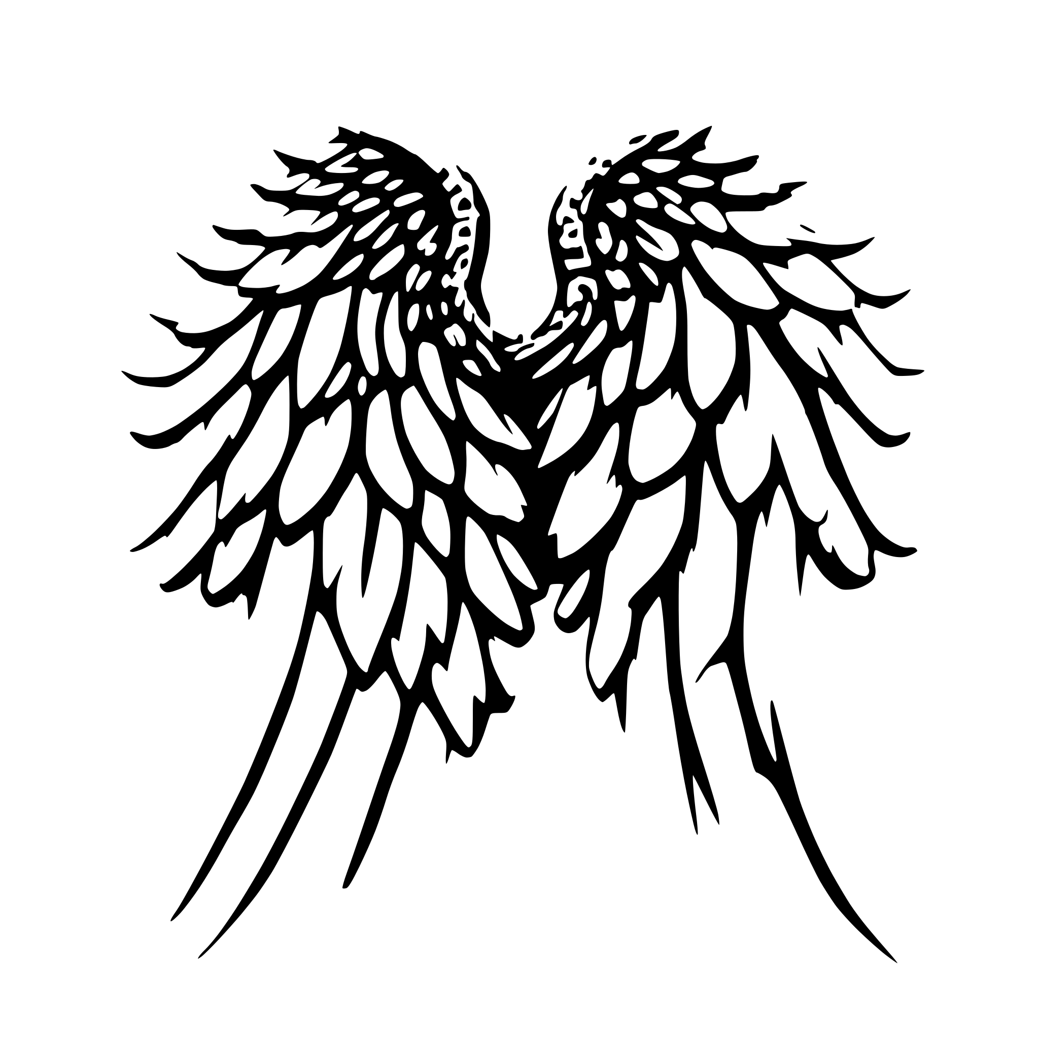 AI-generated SVG of a angel wings