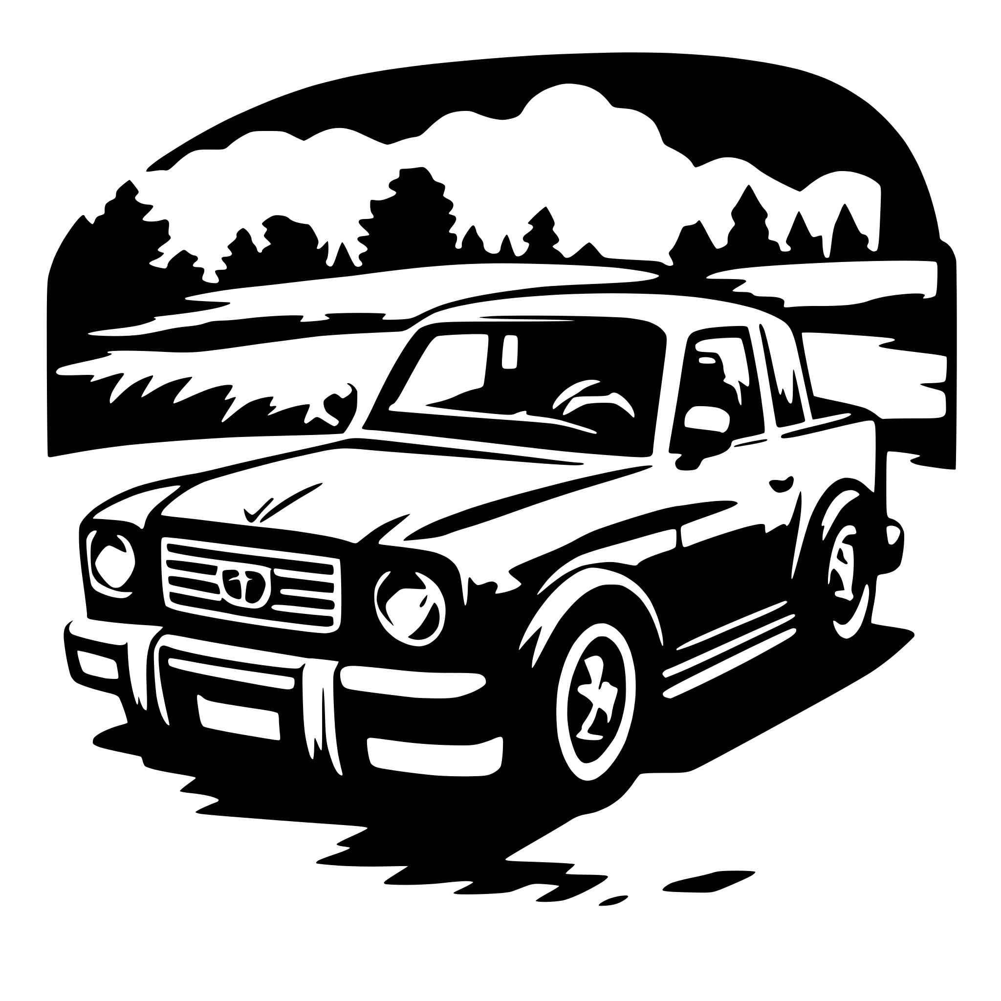 AI-generated SVG of a car drive pick up