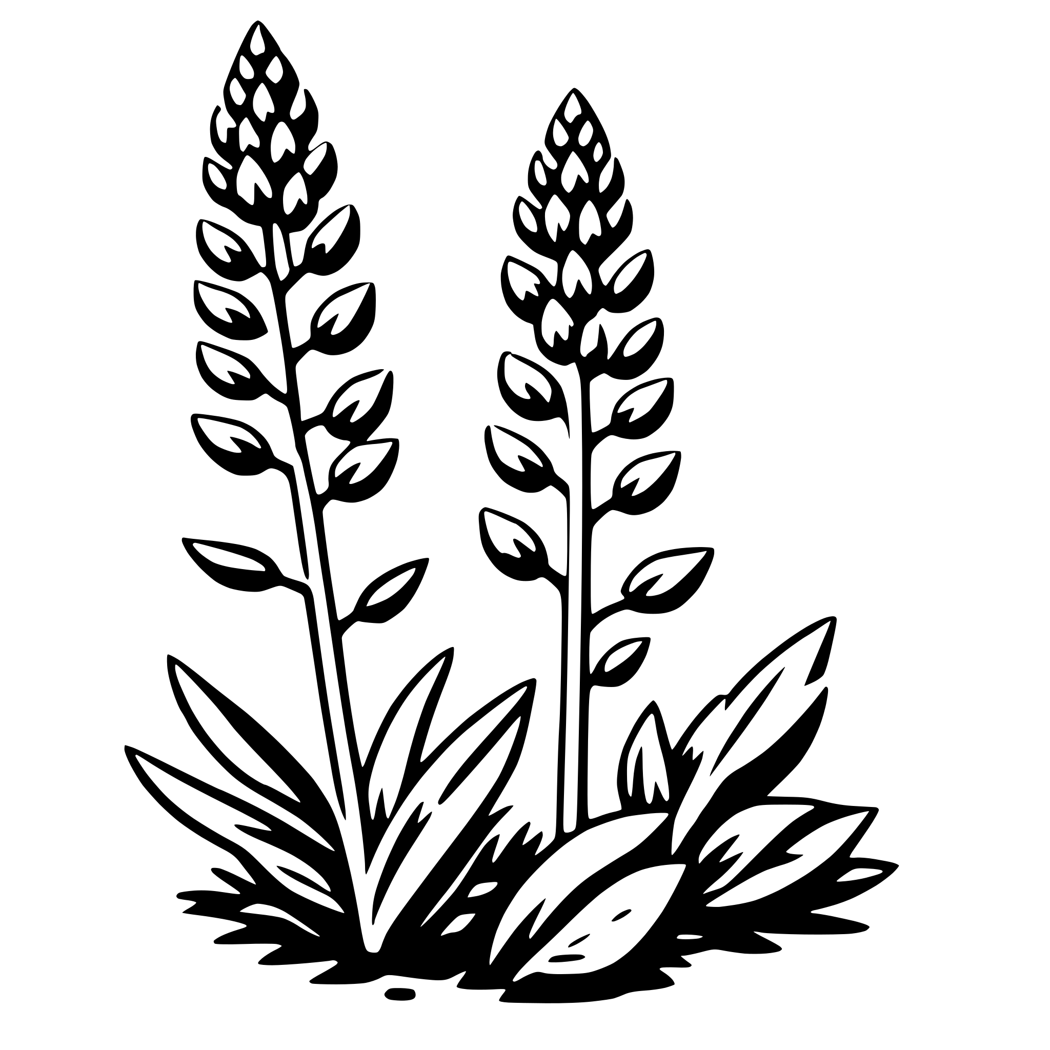 AI-generated SVG of 'lupine'