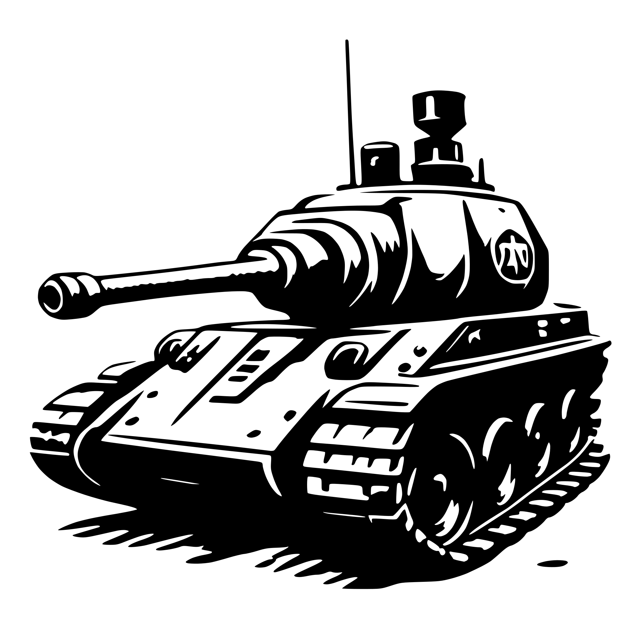AI-generated SVG of a war tank