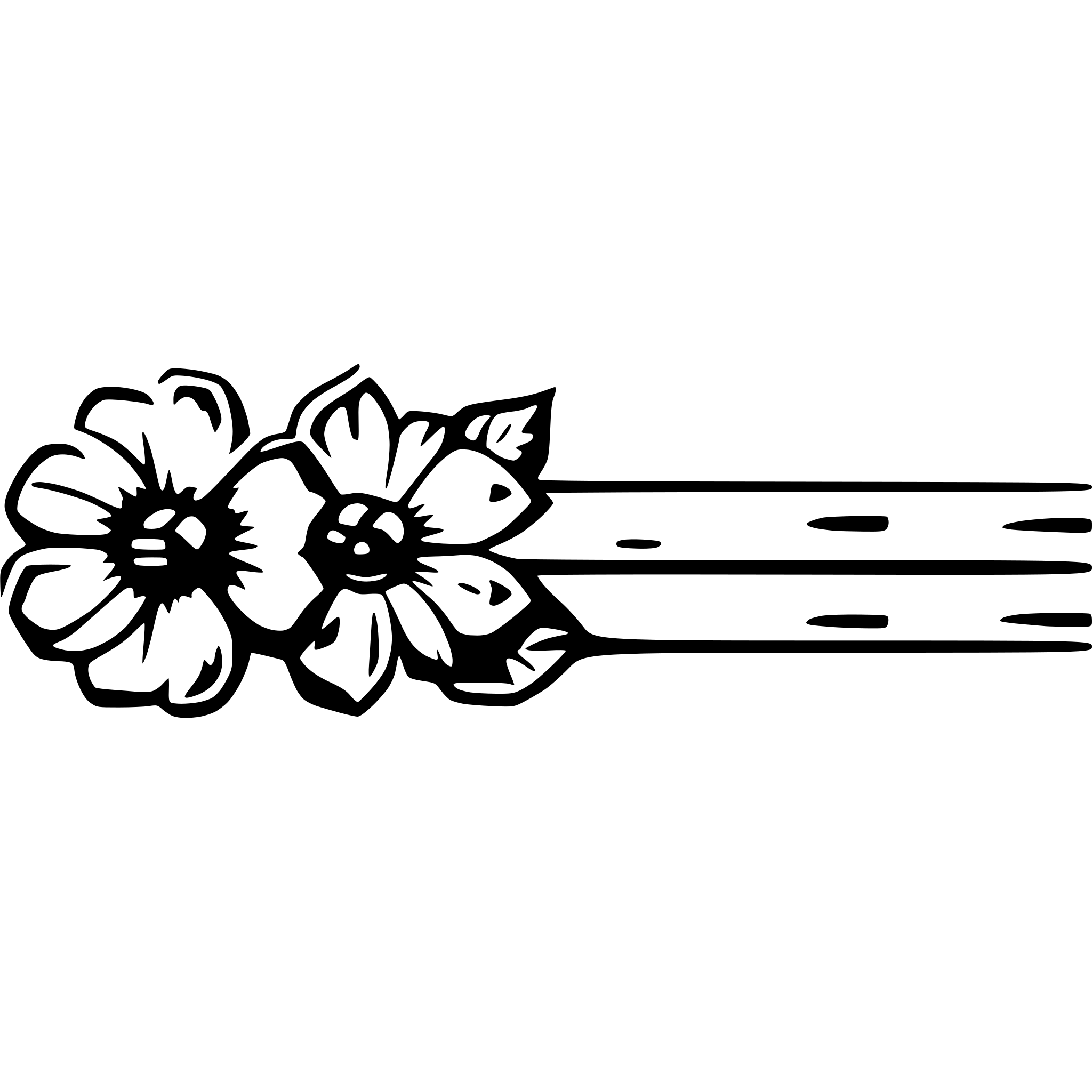 AI-generated SVG of a rolse floral divider header
