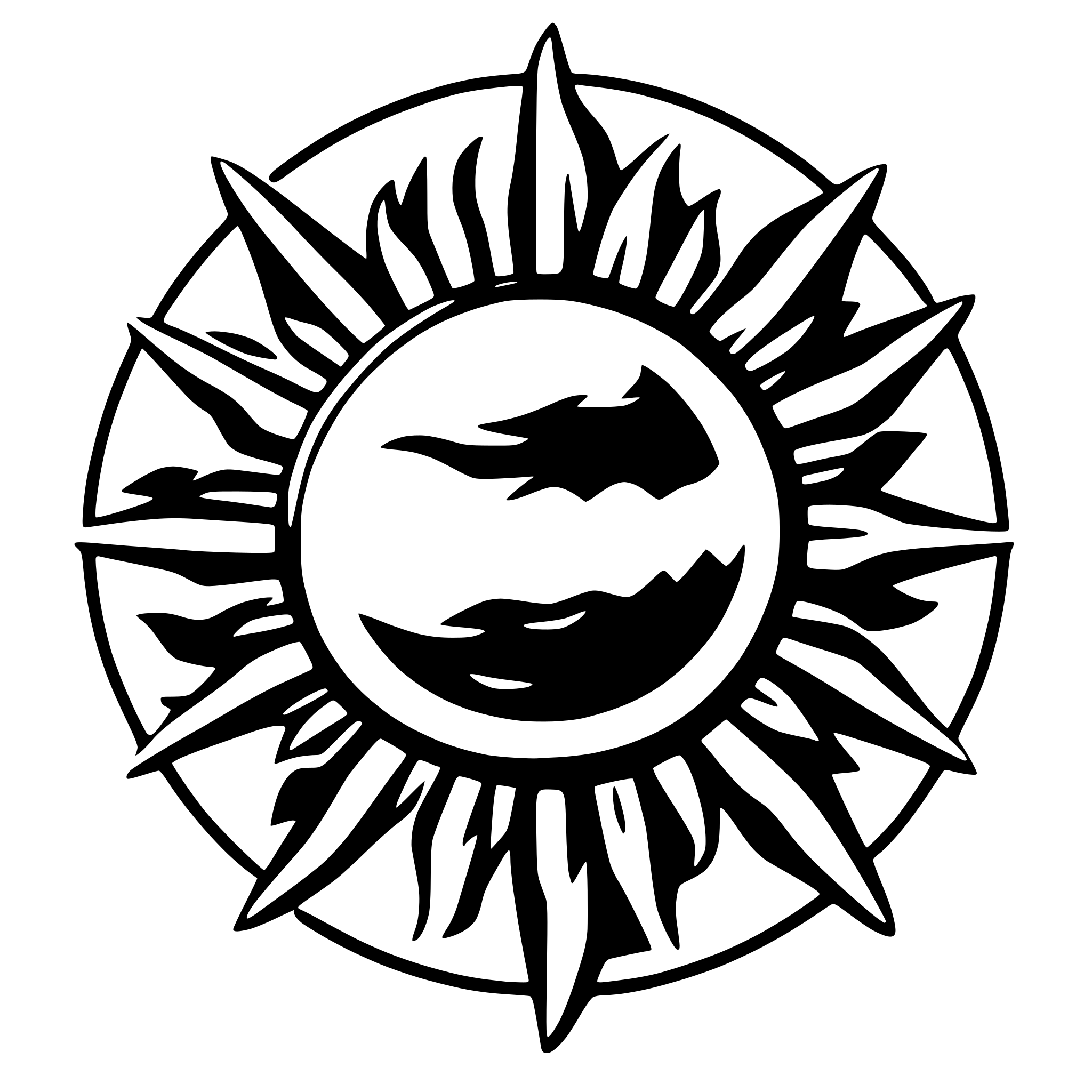 AI-generated SVG of 'sun with solar flame'