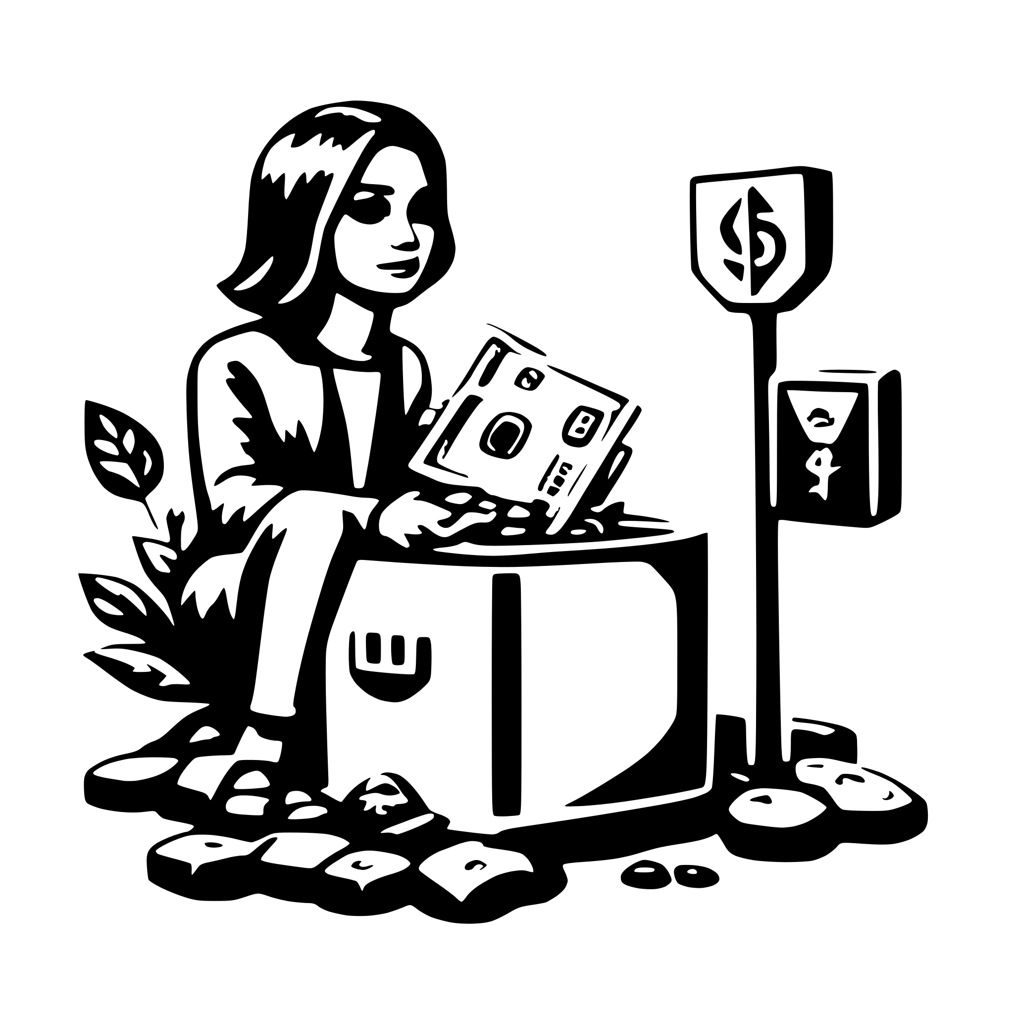 AI-generated SVG of 'low money profit'