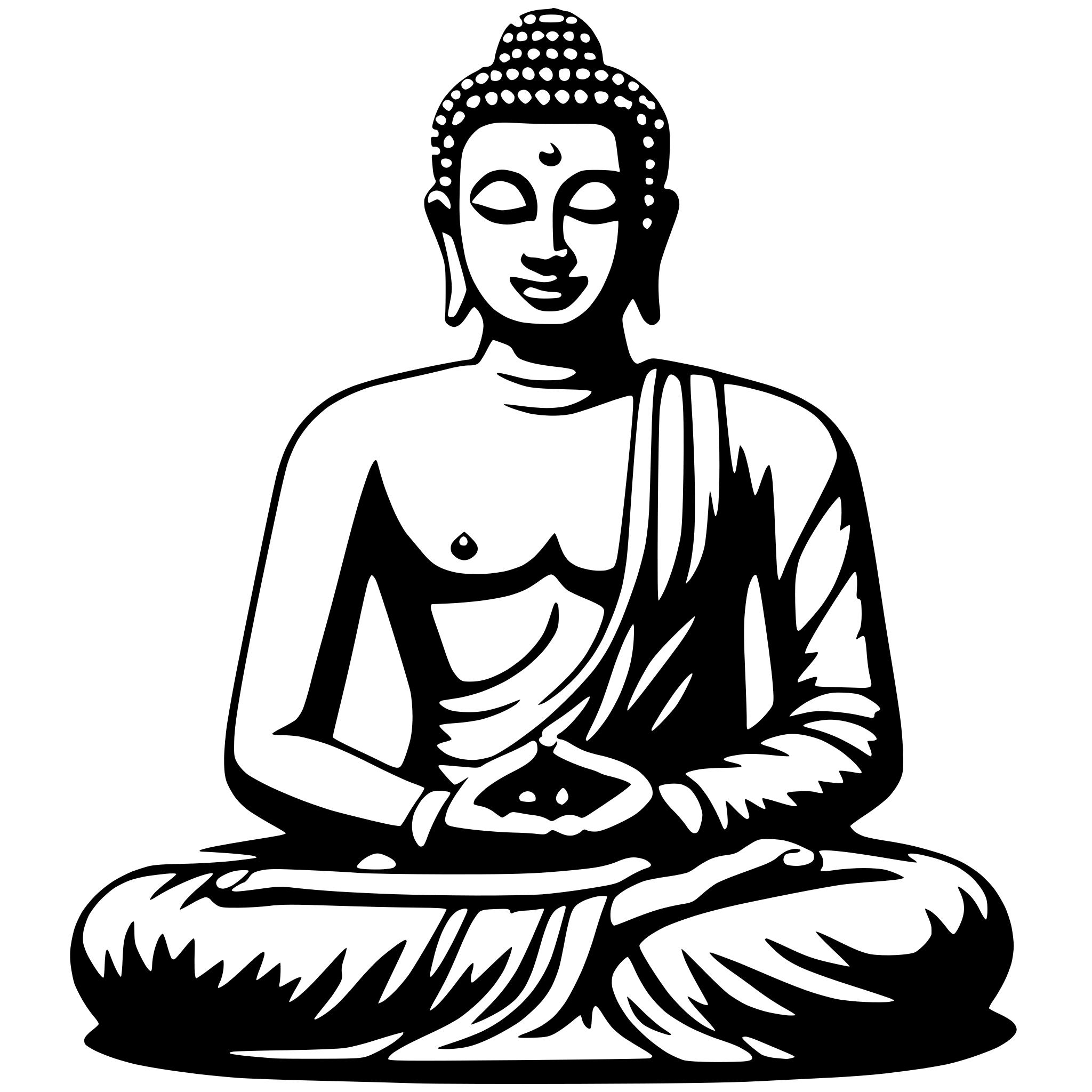 AI-generated SVG of a buddha