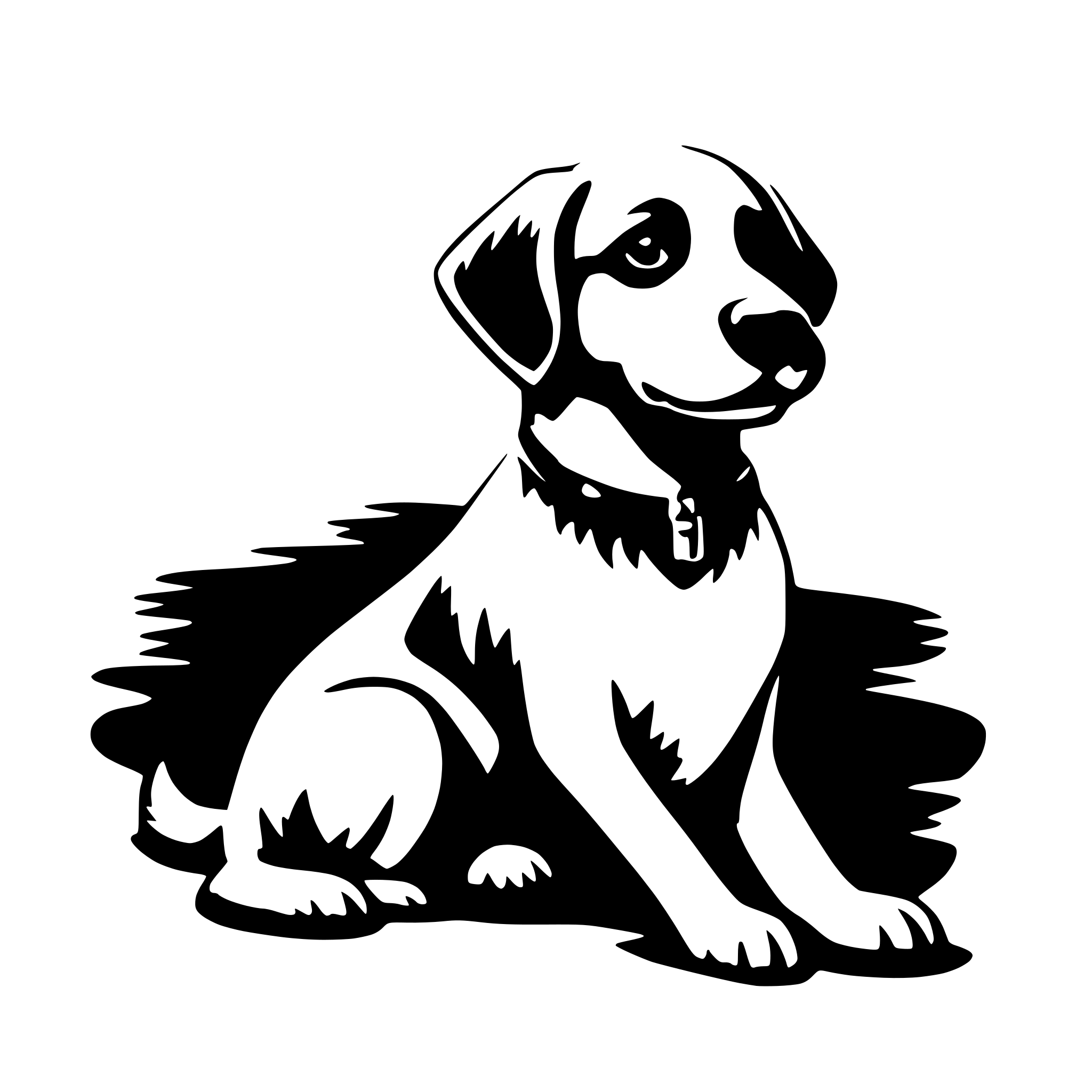 AI-generated SVG of a dog