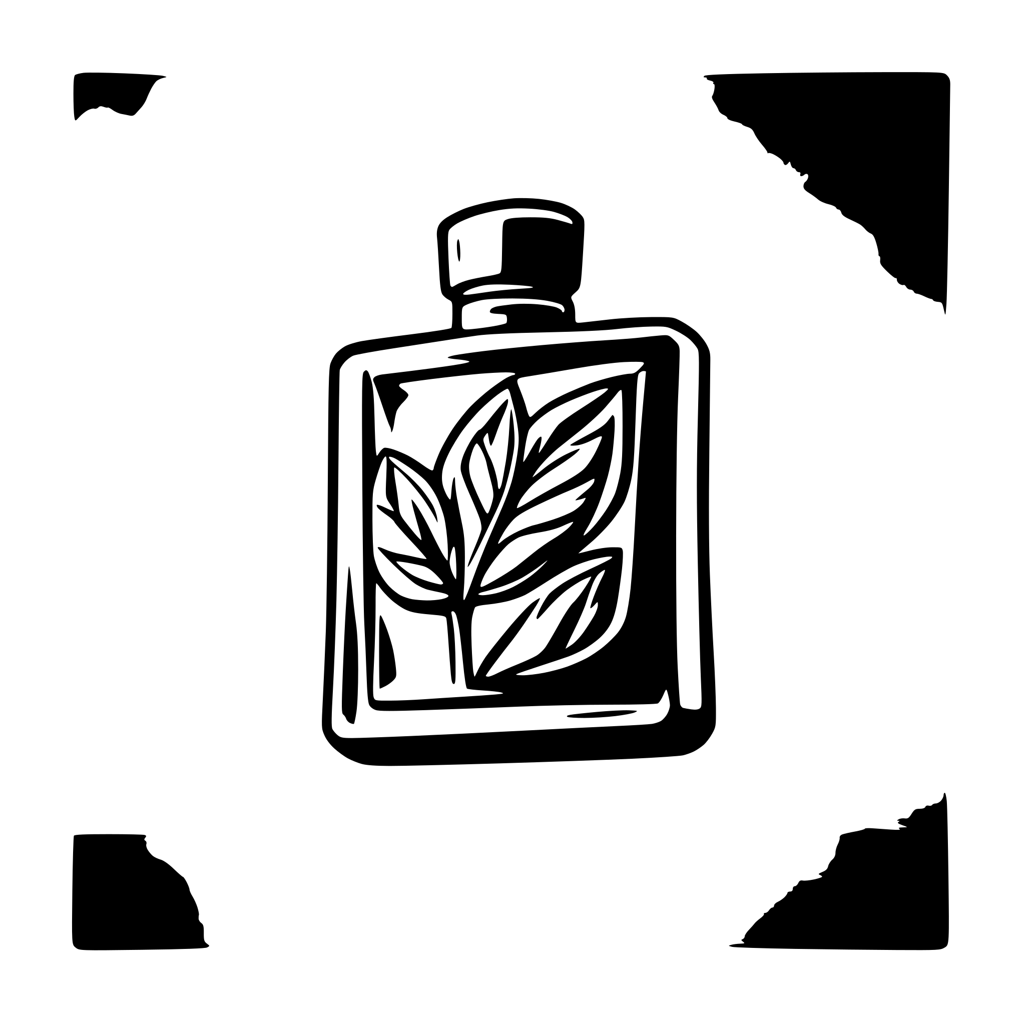 AI-generated SVG of a square perfume bottle