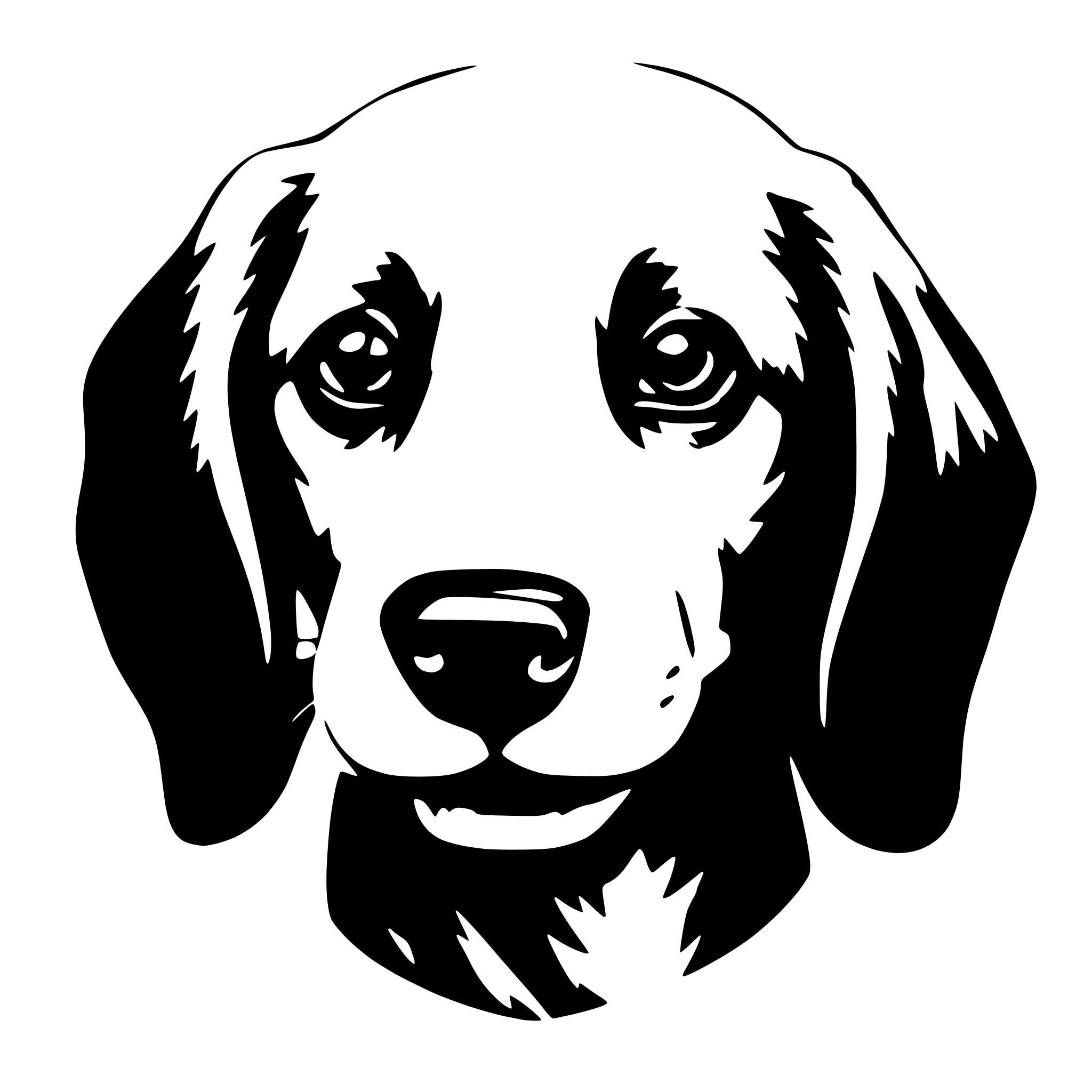AI-generated SVG of a dog face