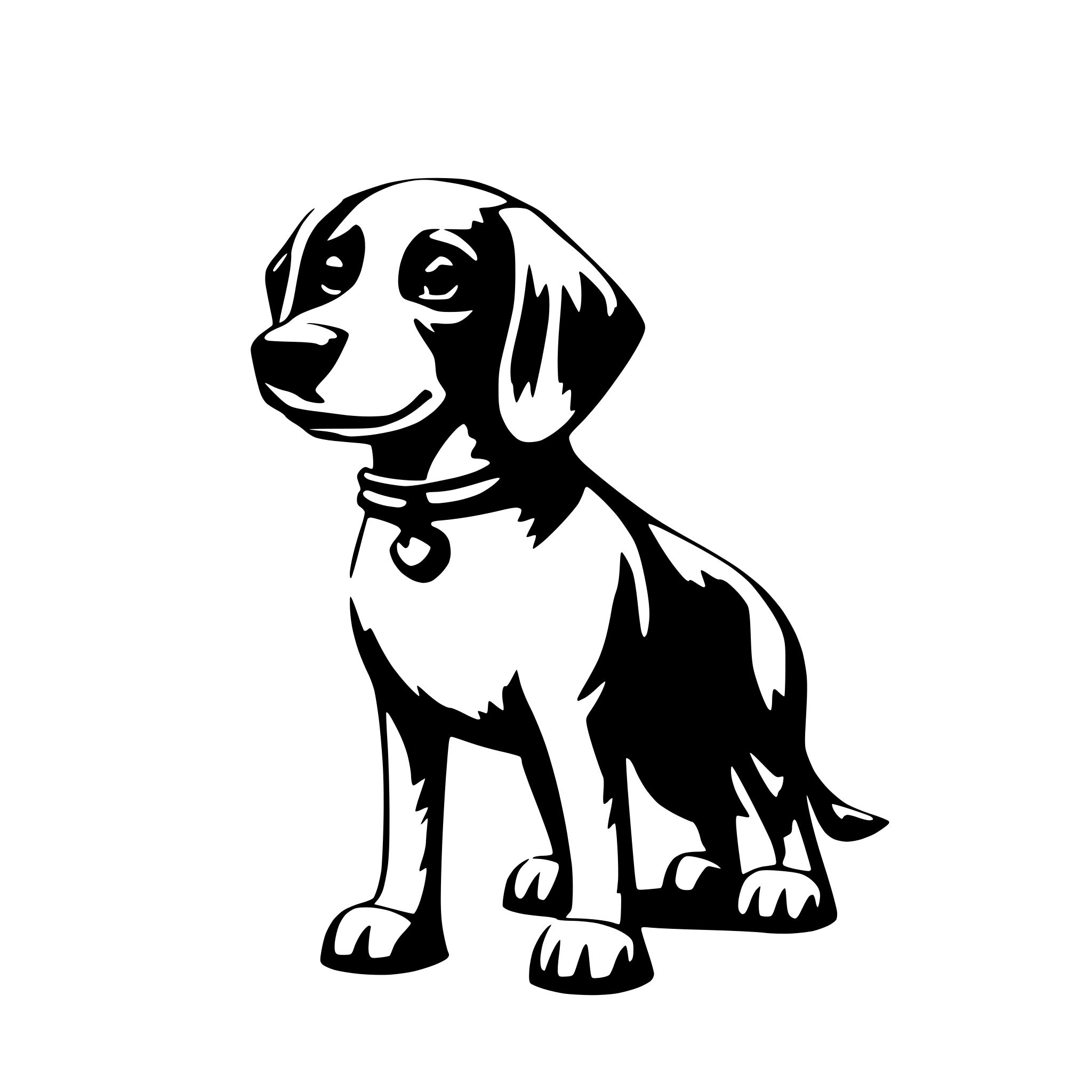 AI-generated SVG of 'simple dog with independent legs'
